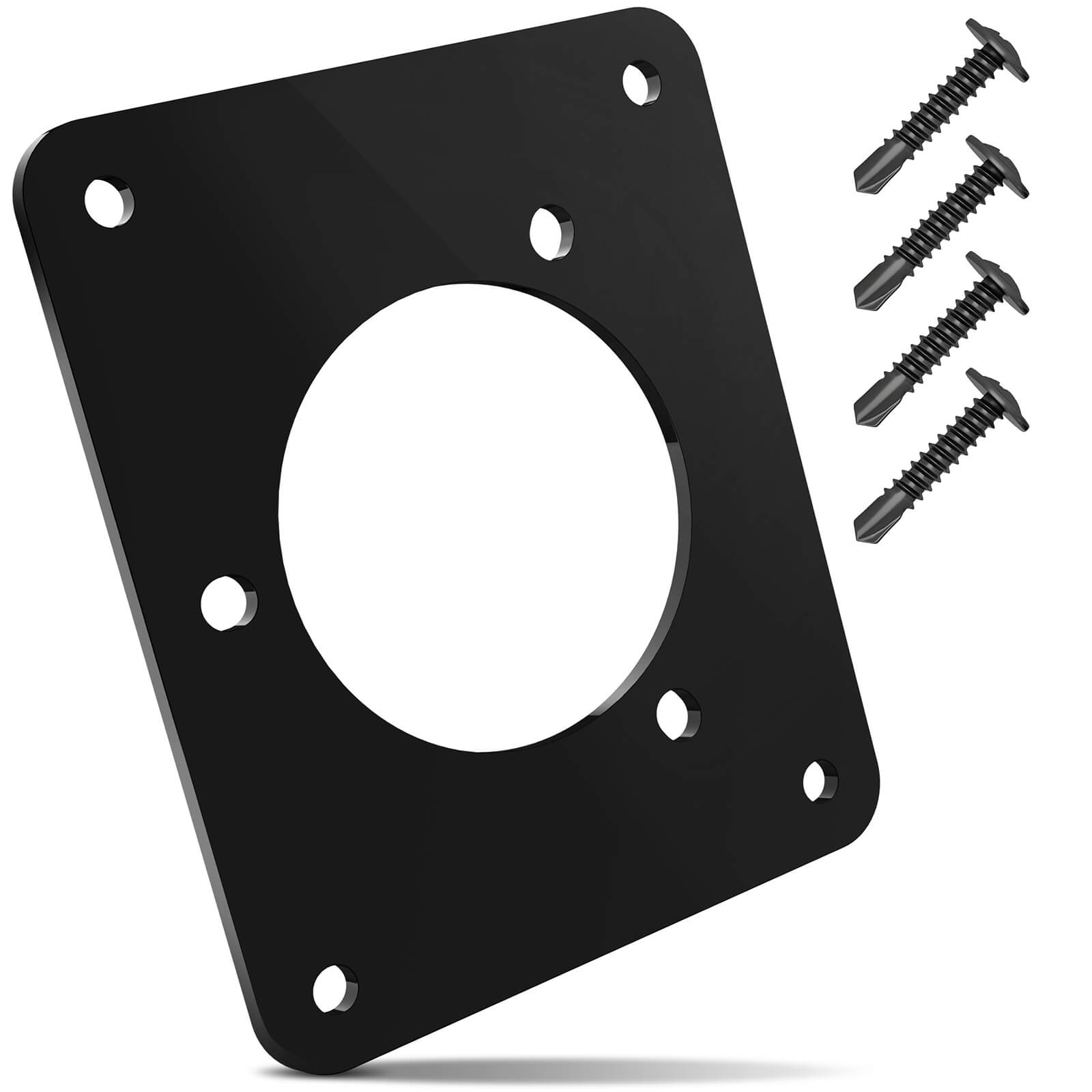 Golf Cart Charging Port Adapter 3 Holes/4 Holes, Compatible with EZGO TXT EZ-GO Golf Cart, 110V AC 36V Adapter Plate for Lithium Battery Conversion and On Board Charging