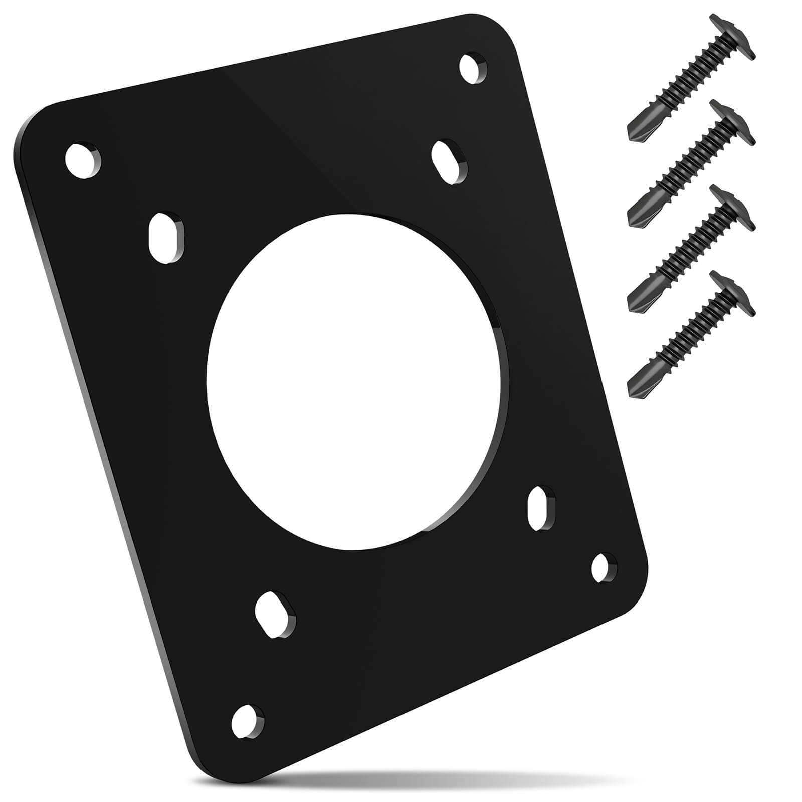 Golf Cart Charging Port Adapter 3 Holes/4 Holes, Compatible with EZGO TXT EZ-GO Golf Cart, 110V AC 36V Adapter Plate for Lithium Battery Conversion and On Board Charging