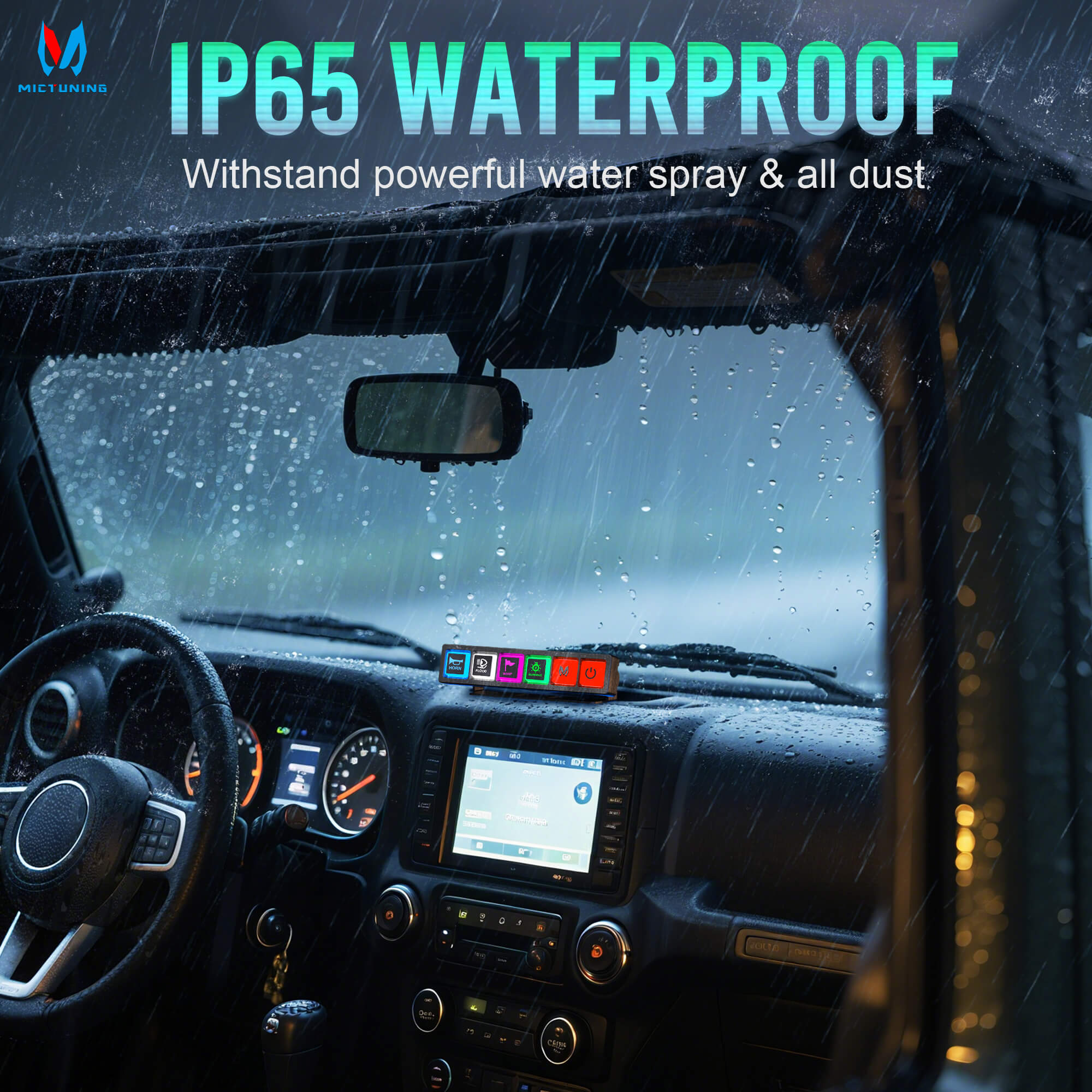 2025 All-New P4 Neon Switch Panel 4/8 Gang, LED Backlit Silicone Buttons, Universal Circuit Control Relay System Box, Toggle On-Off Touch Pod