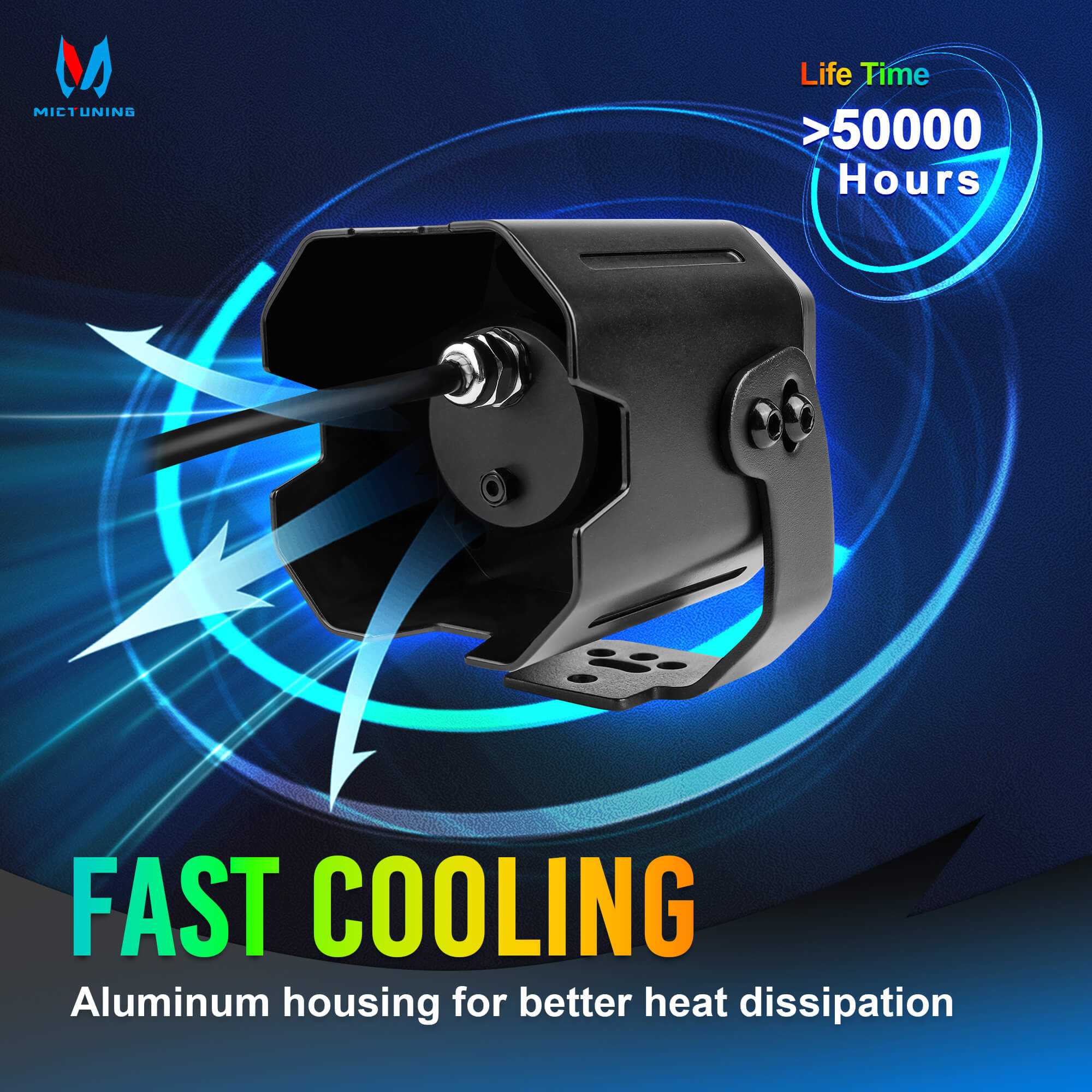 48W LED Whip Lights Square/Round, Whipless Antenna, Spot Beam Pod Lights LED, Rocker Switch & Remote Control