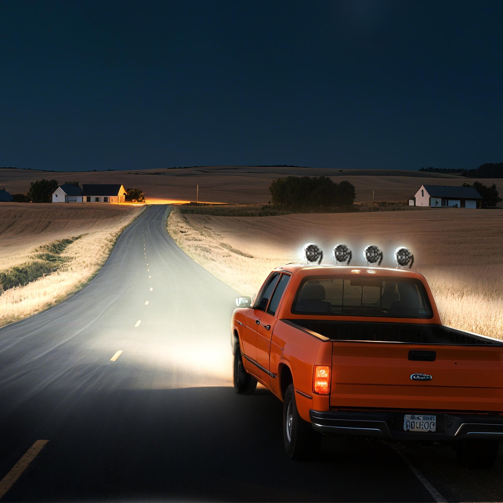 5 Inch 180W LED White Light Pods - White DRL & Amber Turn Signal, Offroad Driving Side Shooter, Fog Spot Flood Auxiliary Ditch Lamps w/ Covers, Pair