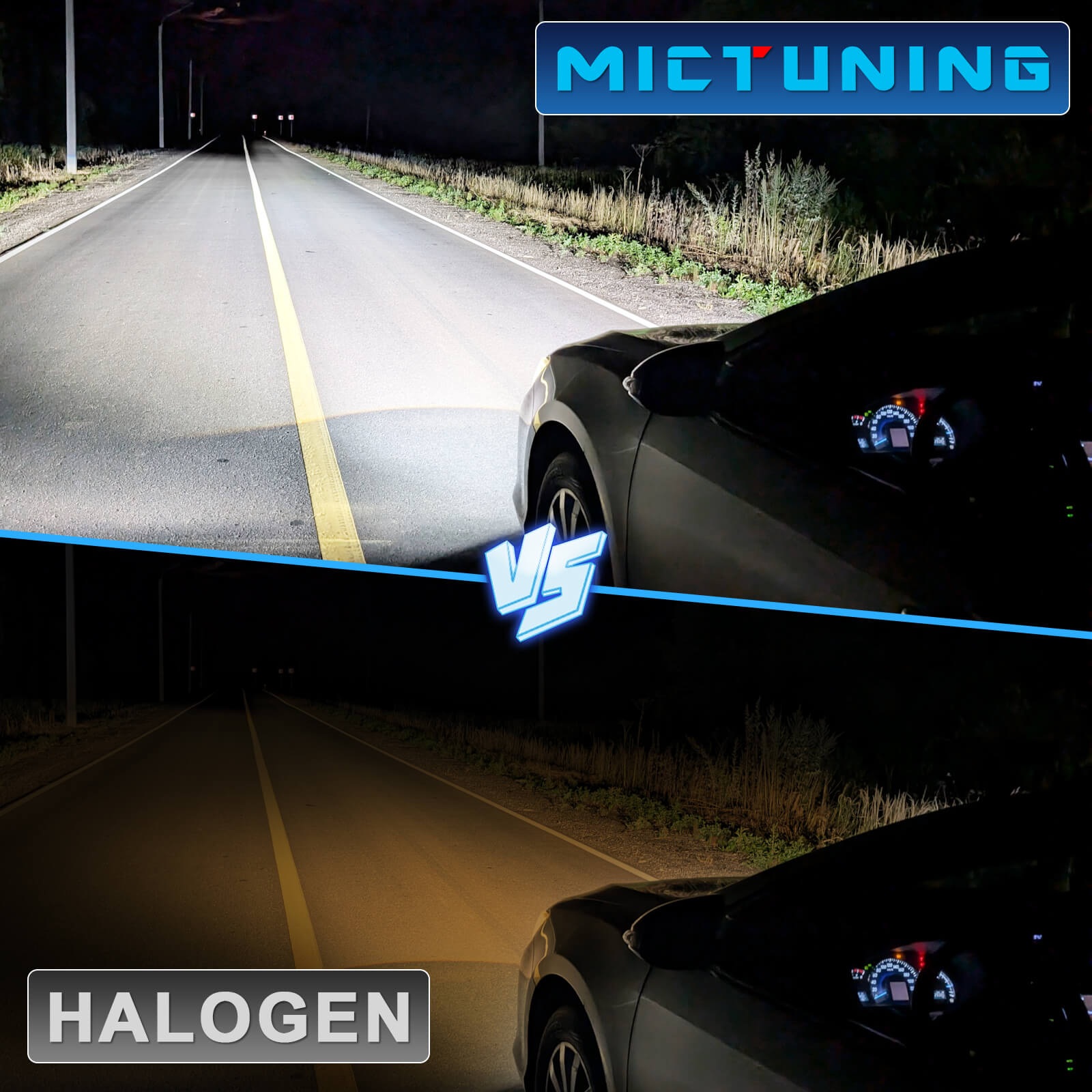 H7/H18 LED Headlight Light Bulbs, Super Bright 8000LM 6000K White with Cooling Fan, 1:1 Mini Size Plug and Play Car Fog Light, Pack of 2