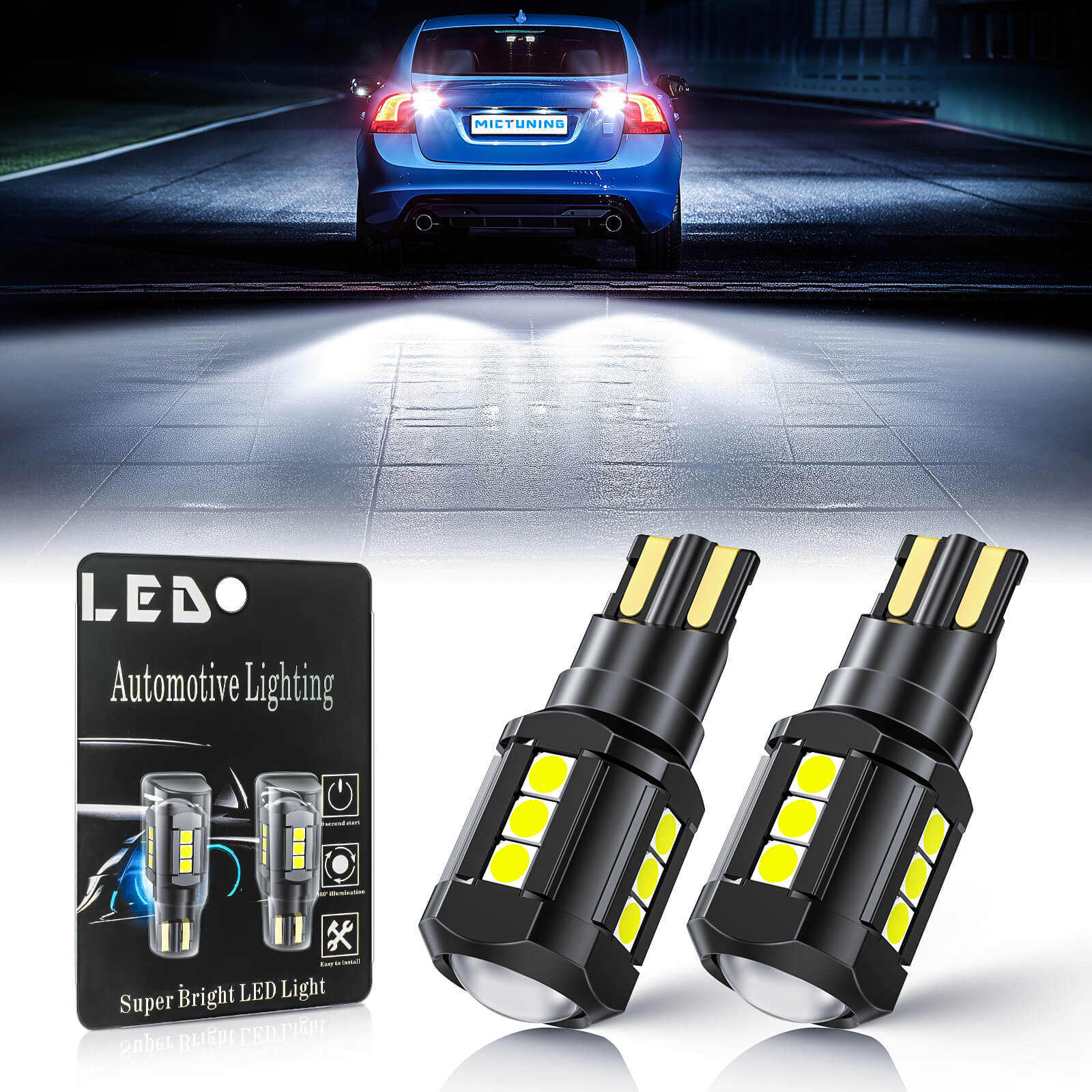 CAN-BUS 4014 30-SMD – 2 bombillas LED para luces de marcha atrás, luces CAN-BUS 4014 30-SMD – 2 bombillas LED para luces de marcha atrás, luces