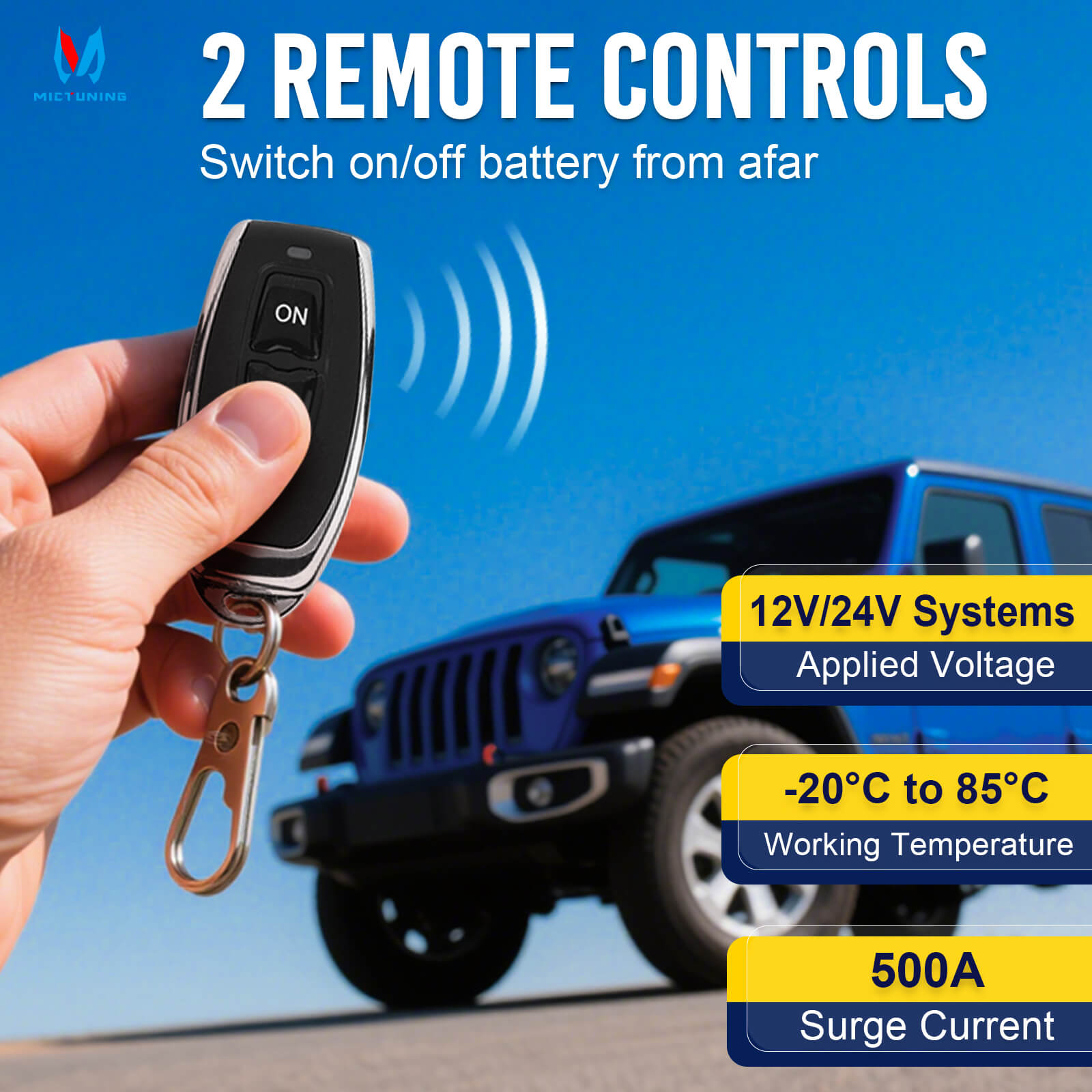 Kill Switch Remote Control 12V 240A Battery Disconnect Isolator Anti-Theft Switch with Digital Display LED Indicators Automatic Power Shut Off for RV Truck Camper Boat
