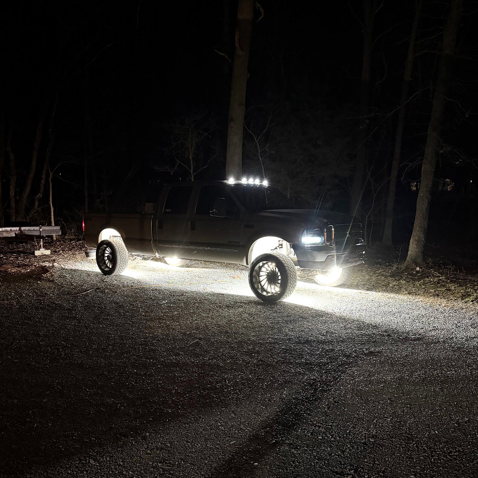 15.5"/17" 5-Row Pure White Wheel Lights, Ultra-Bright Wheel Ring Lights for for Truck SUV Car Offroad, IP68 Waterproof