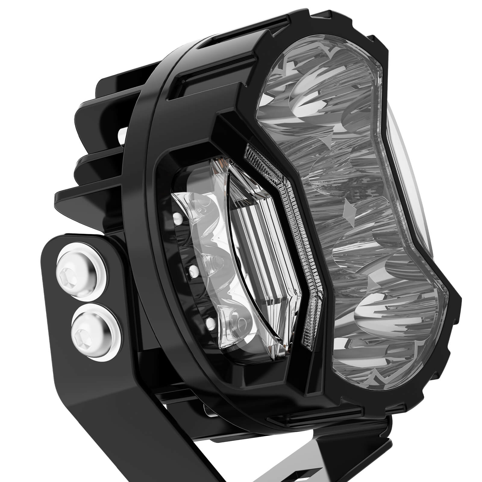 5 Inch 180W LED White Light Pods - White DRL & Amber Turn Signal, Offroad Driving Side Shooter, Fog Spot Flood Auxiliary Ditch Lamps w/ Covers, Pair