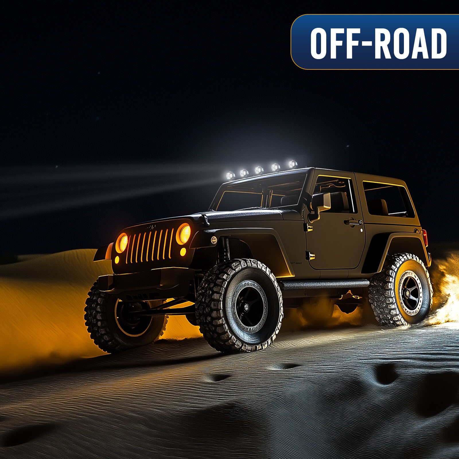 5 Inch 180W LED White Light Pods - White DRL & Amber Turn Signal, Offroad Driving Side Shooter, Fog Spot Flood Auxiliary Ditch Lamps w/ Covers, Pair