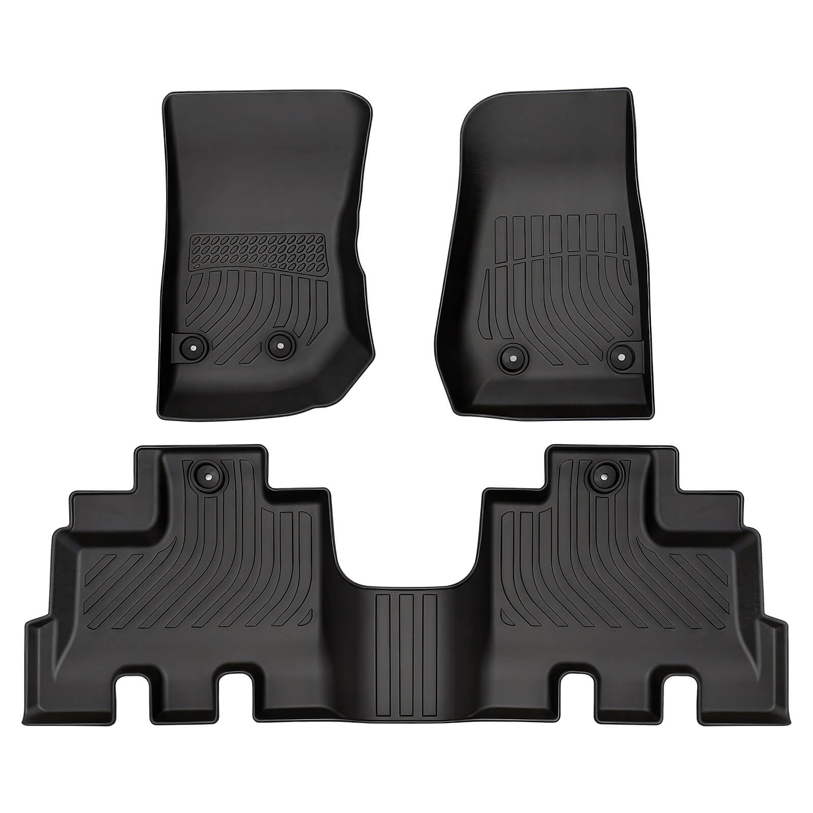 Jeep Wrangler JL Unlimited 4 Door Only (Not Fit for JK or 4XE)  2018-2023 Floor Mats, 1st & 2nd Row Liner Set Custom Fit