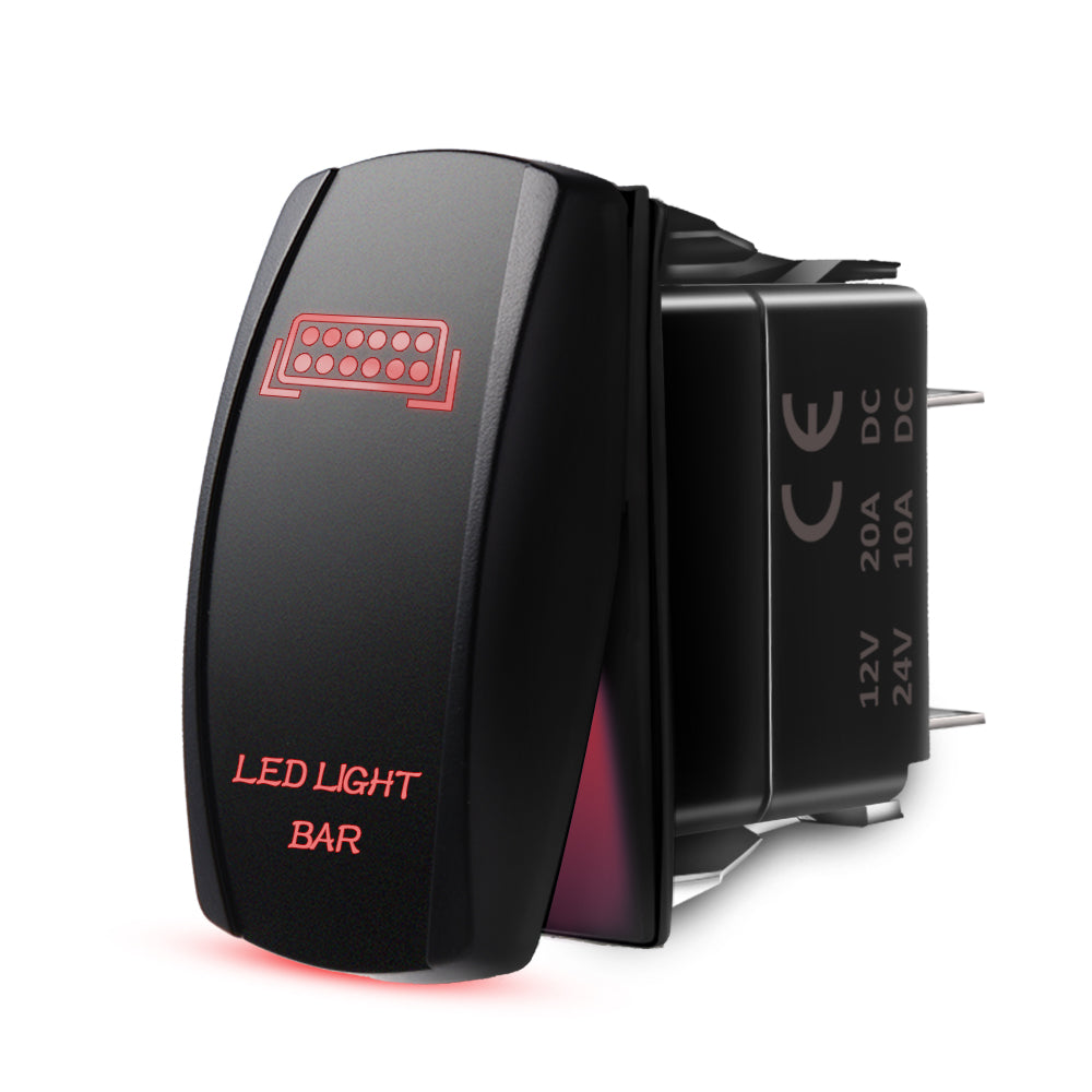 Stark Laser Etched 5 Pin LED Rocker Switch – 20A 12V On/Off For LED Light Bar
