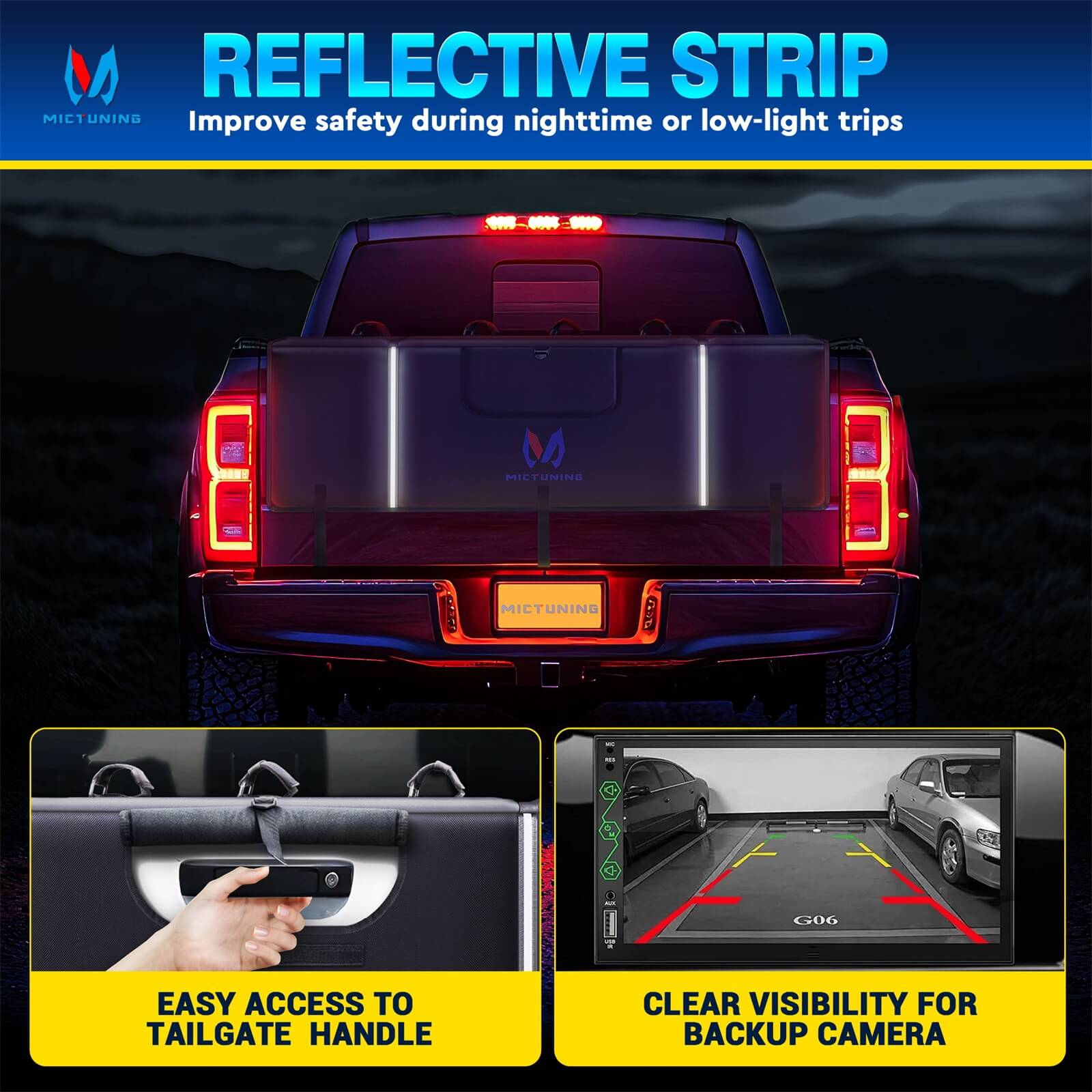 Upgraded Tailgate Bike Pad for Mountain Bike, Secure 2 Bicycles/5 Bicycles, Weatherproof, Reflective Strips, Tool Pocket, for Truck Outdoor Transportation