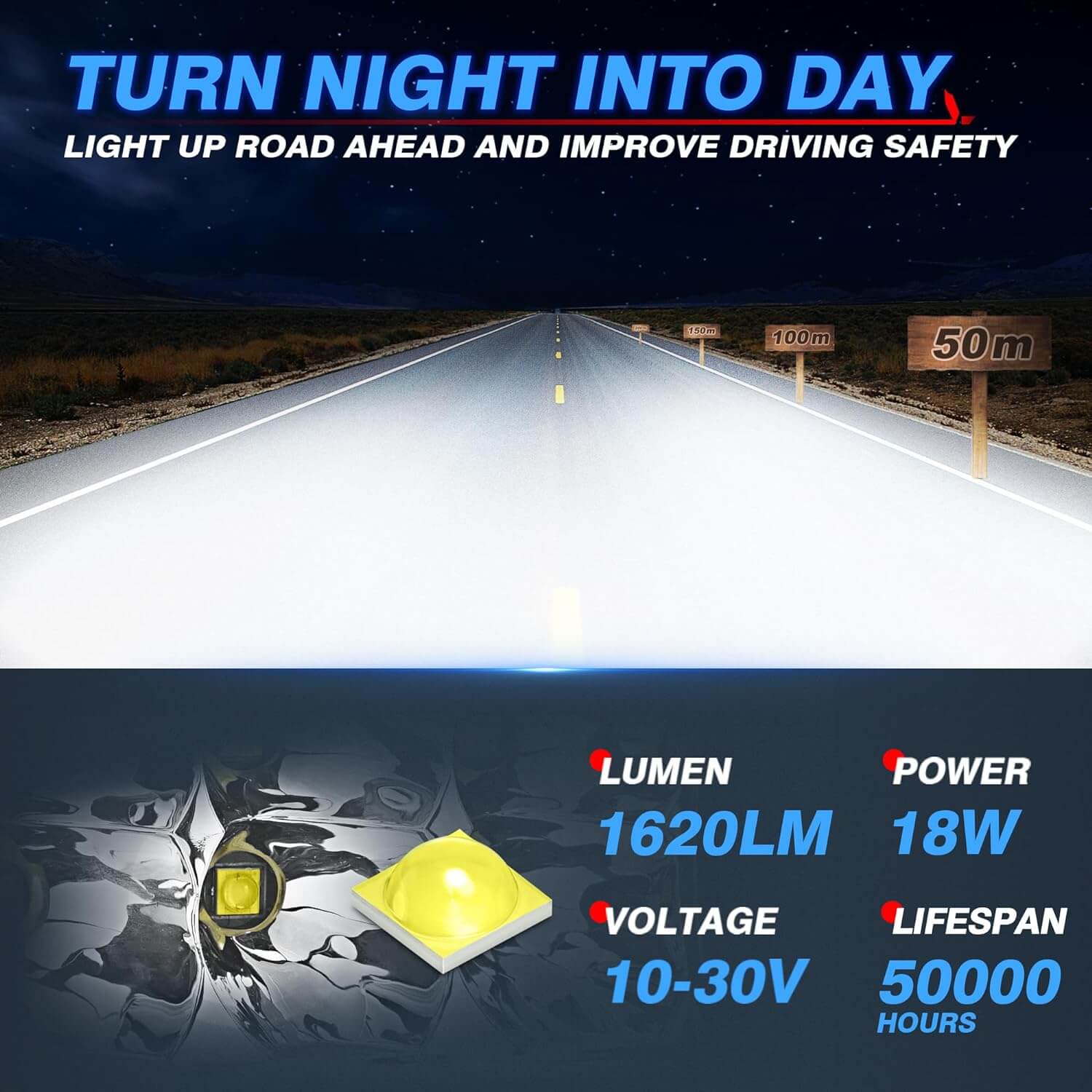 K1 RGBW LED Pods Light Atmosphere Light 2pcs - 4 Inch 18W Off Road Combo Driving Lights with APP Control