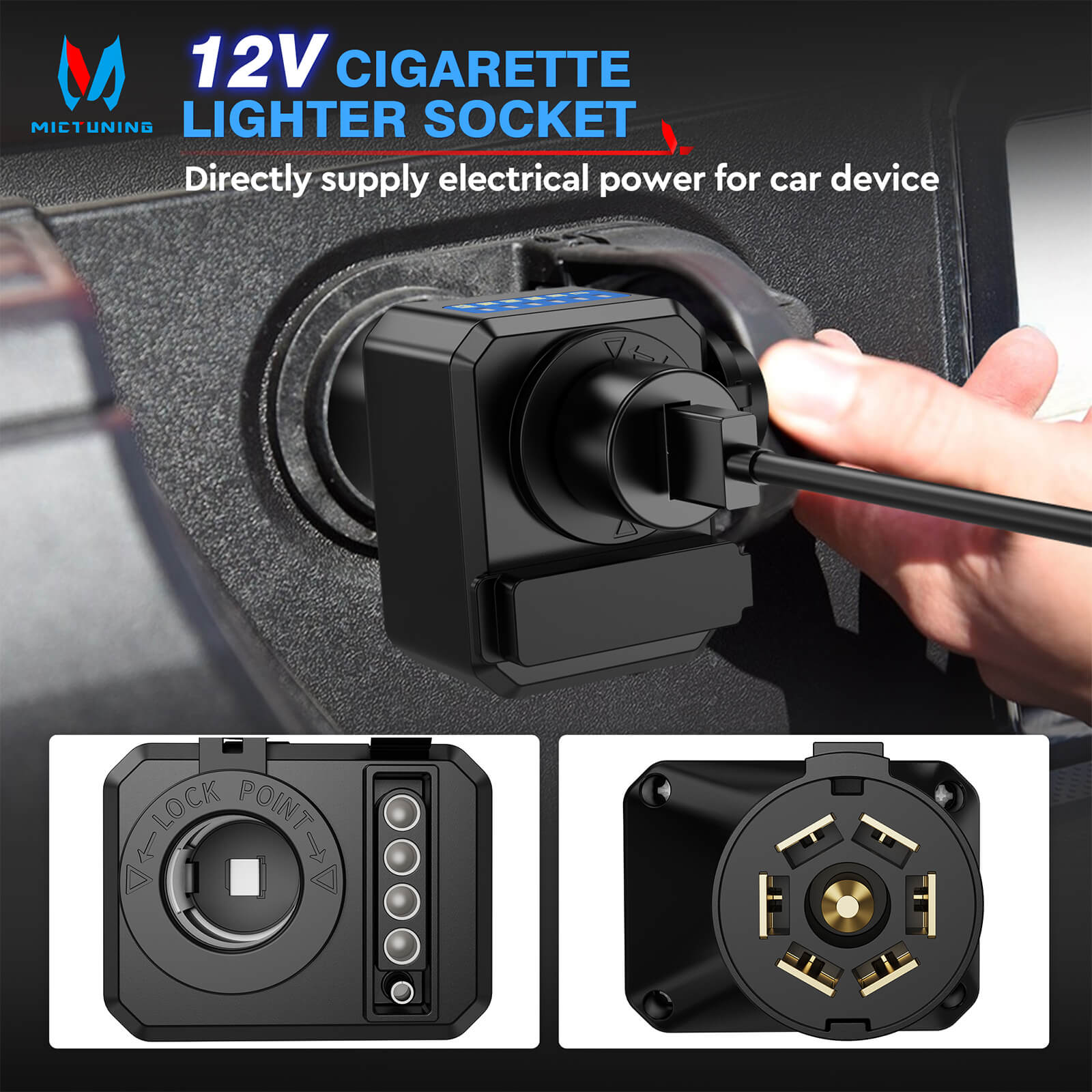 7 Way to 4 and 5 Way Trailer Light Adapter, 7 Pin RV Blade to 4/5 Pin Flat 12V Power Adapter with LED Circuit Tester