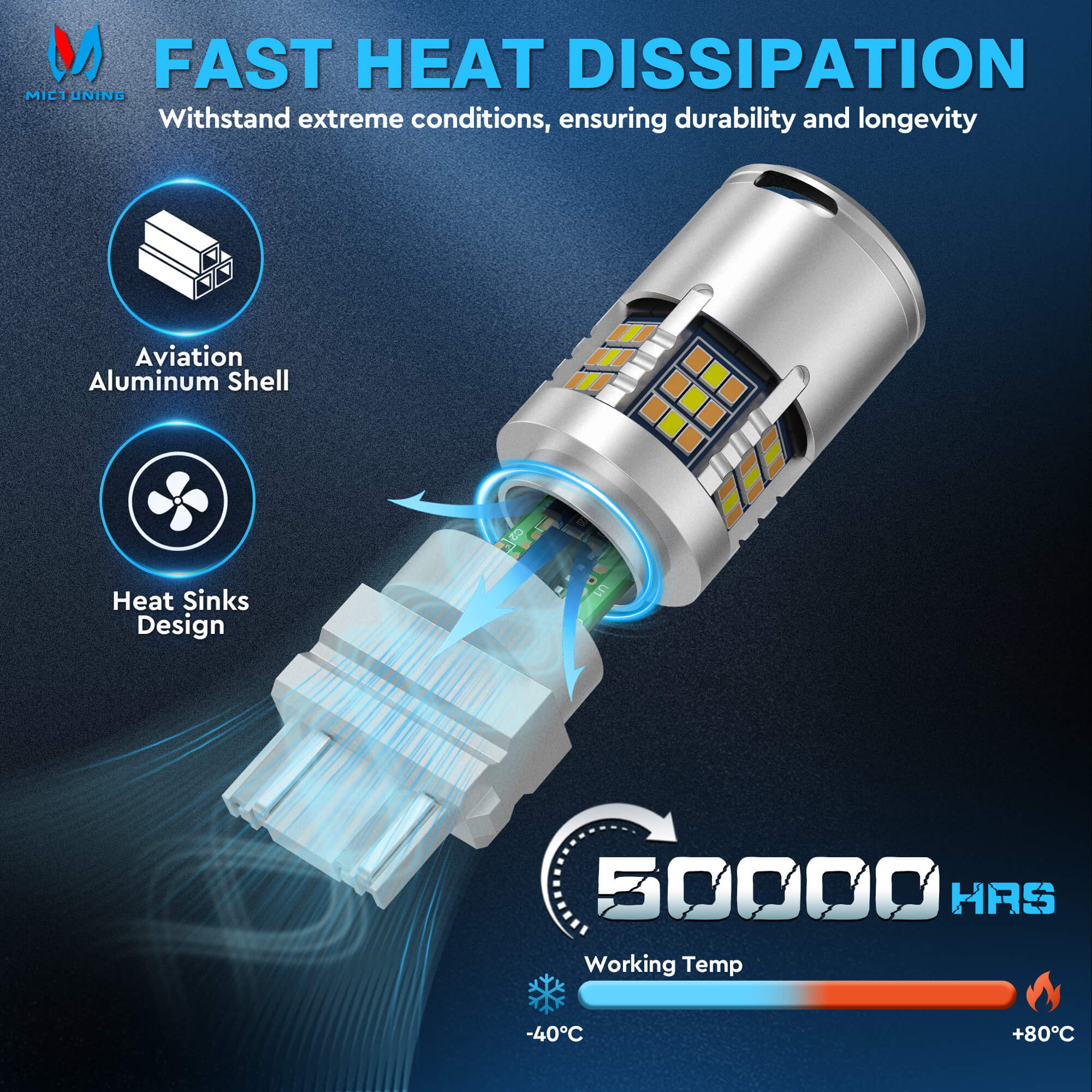 3156 3157 LED Bulbs LED Bulb Dual Color Amber White, 3056 3356 3057 Backup Light Bulbs Canbus Error Free for Reverse Tail DRL Turn Signal Light (Pack of 2)