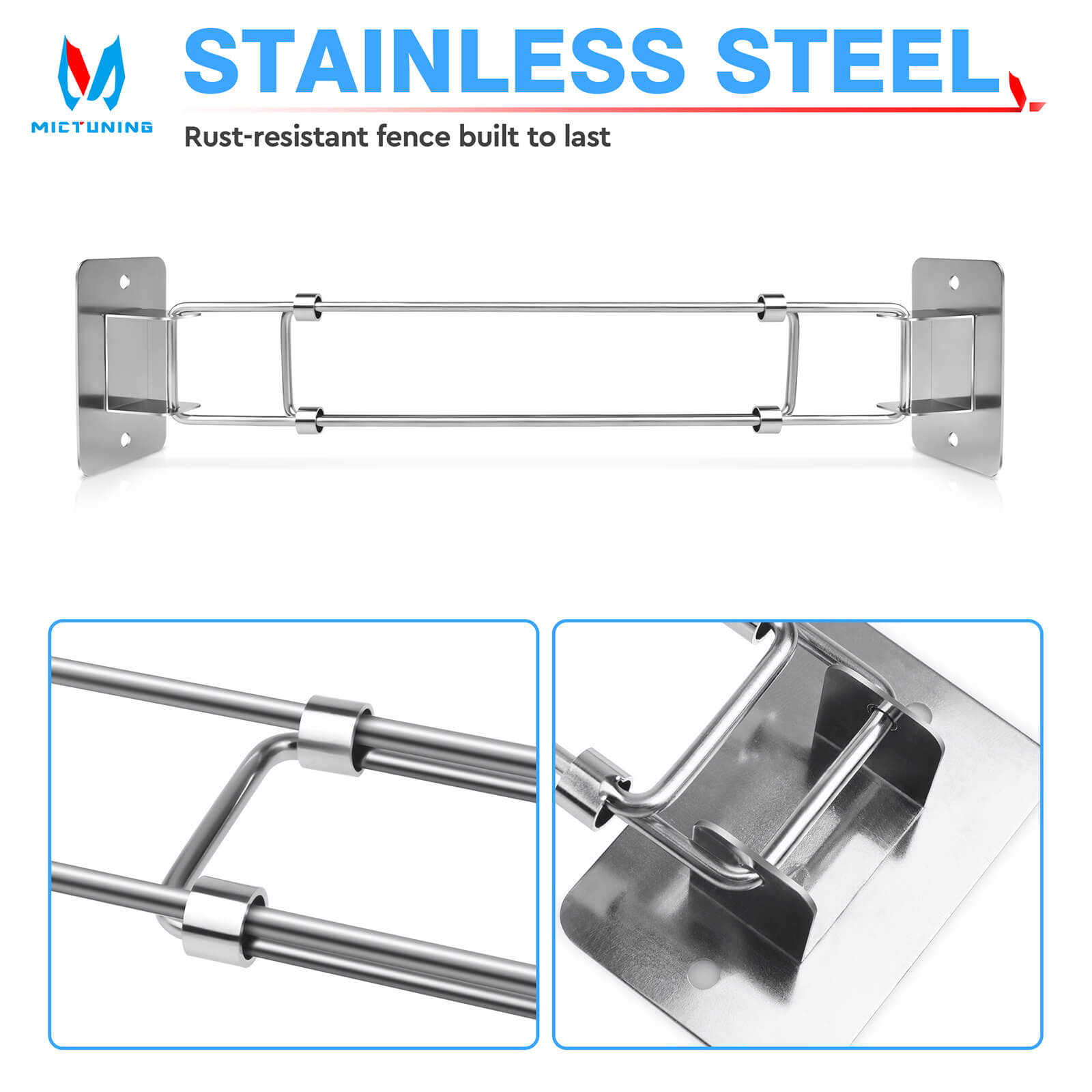 RV Shampoo Bottle Holder Fence Trailer Bathroom Corner Storage Bar, No Drilling or Screw Mount