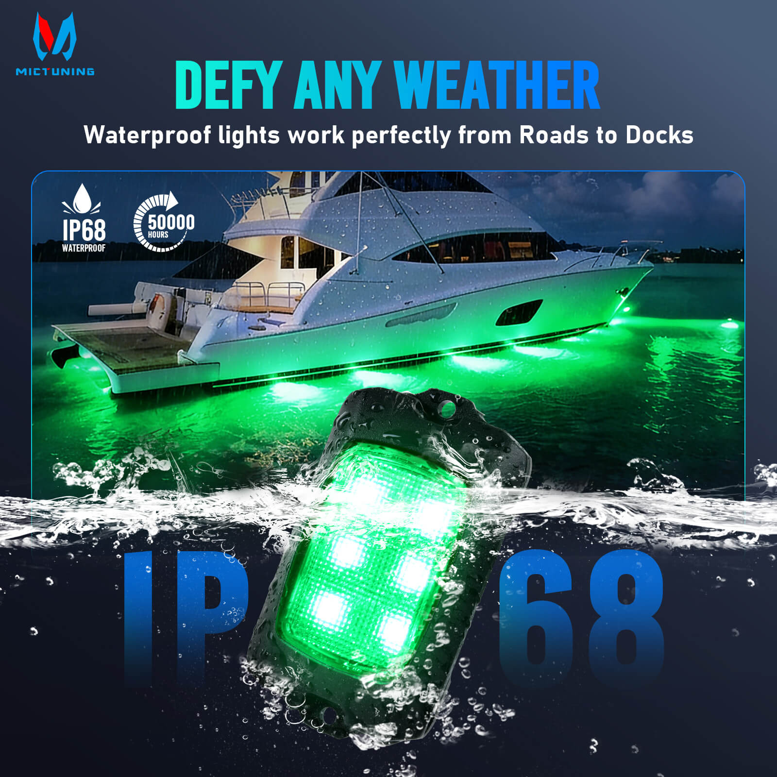 Q1 RGBW LED Rock Lights - 4-16 Pods Neon LED Light Kit, APP + Remote Control