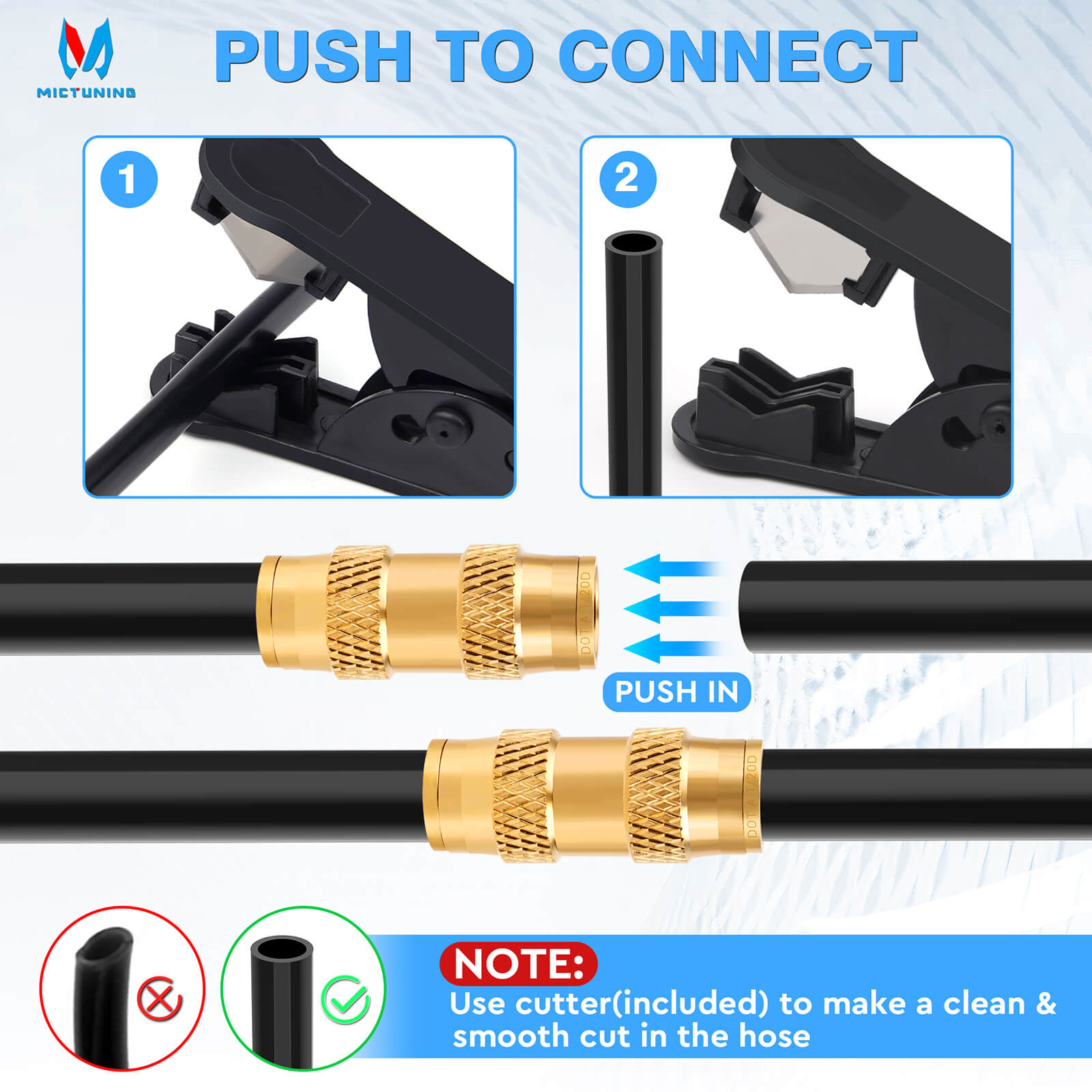 43 PCS Brass DOT Air Brake Line Fittings Assortment Kit, Quick Connect & NPT Thread Tube Air Hose Fittings Repair Kit, Fittings for Truck or Industrial Air System