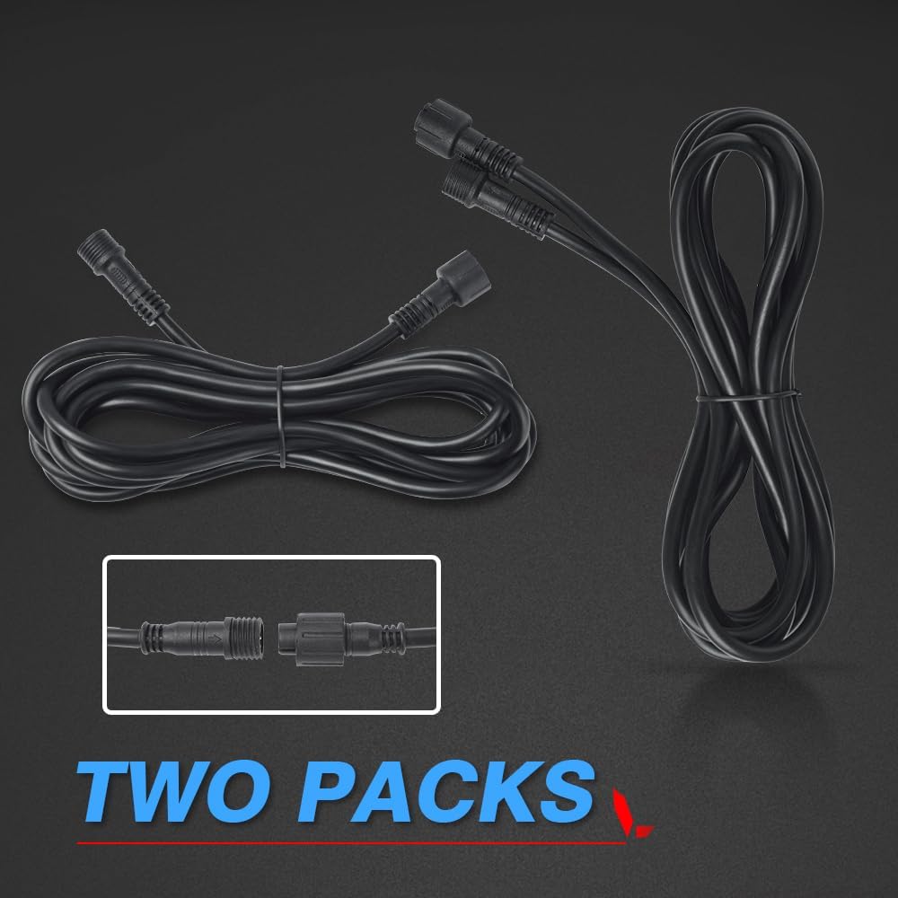 10FT 5Pin Extension Wire Cable Cord for C1 C2 C4 Q1 RGBW Series LED Rock Lights, V1 RGBW Wheel Ring Lights(2 Pack)