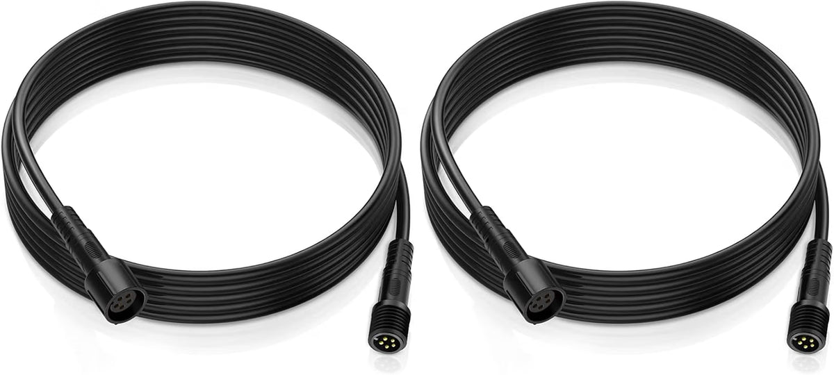 5Pin Extension Wire Cable Cord for C1 C2 C4 Q1 RGBW Series LED Rock Lights, V1 RGBW Wheel Ring Lights, 10FT/6.56FT(2 Pack)