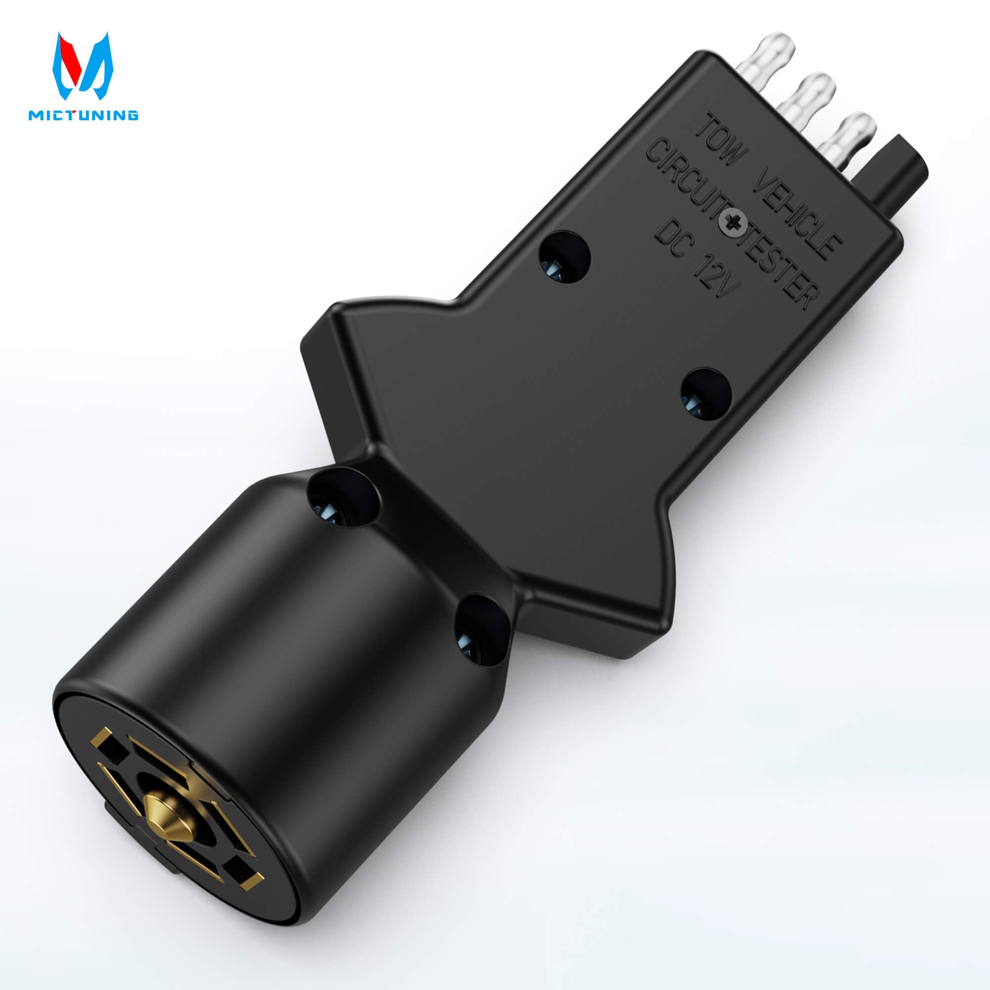 4 and 7 Pin Trailer Plug Tester, Multi-Function 7 Way Blade & 4 Pin Flat Trailer Light Circuit Tester with 6 LED Indicators