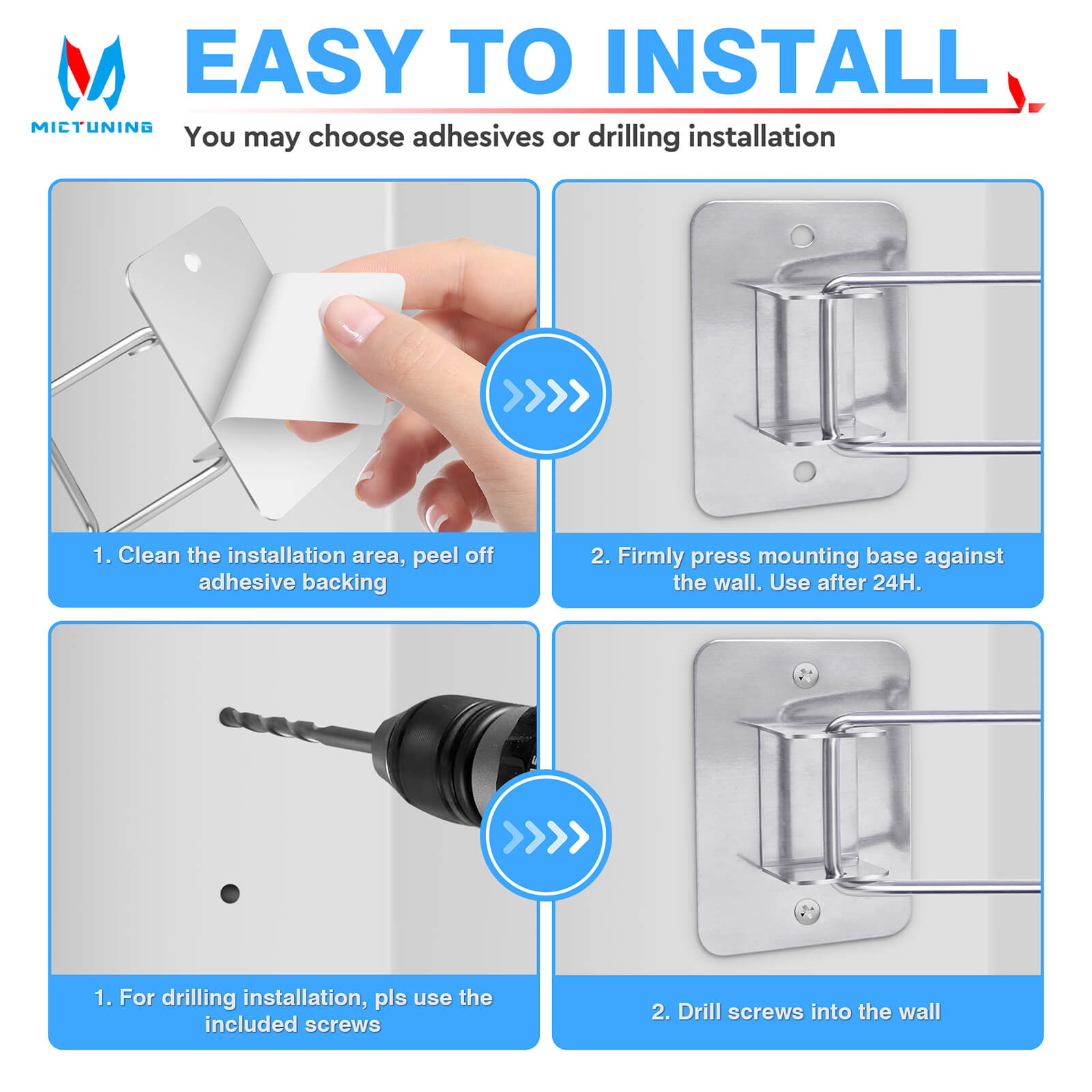RV Shampoo Bottle Holder Fence Trailer Bathroom Corner Storage Bar, No Drilling or Screw Mount