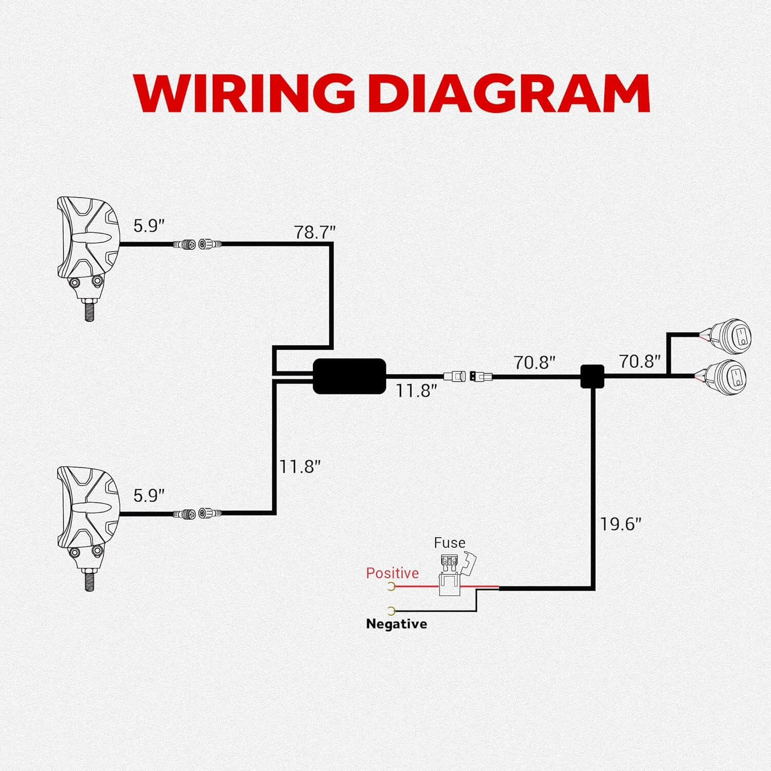 K1 RGBW LED Pods Light Atmosphere Light 2pcs - 4 Inch 18W Off Road Combo Driving Lights with APP Control