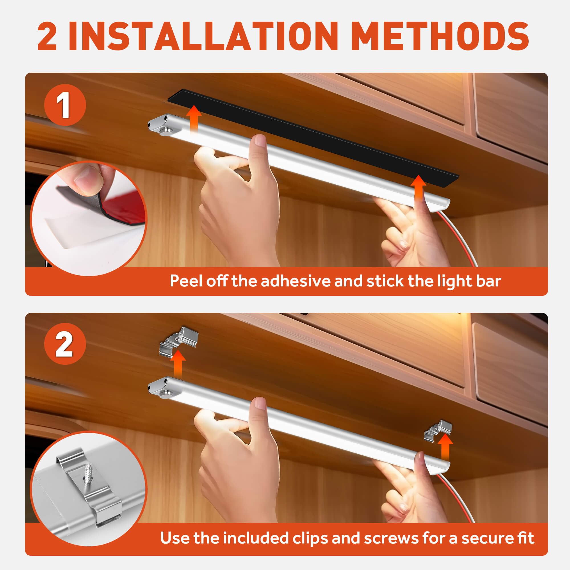 12V LED Interior Light Bar, 168LEDs 16W Led Strip Lights with ON/Off Switch, for Enclosed Cargo Trailer Car RV(2 Pack)