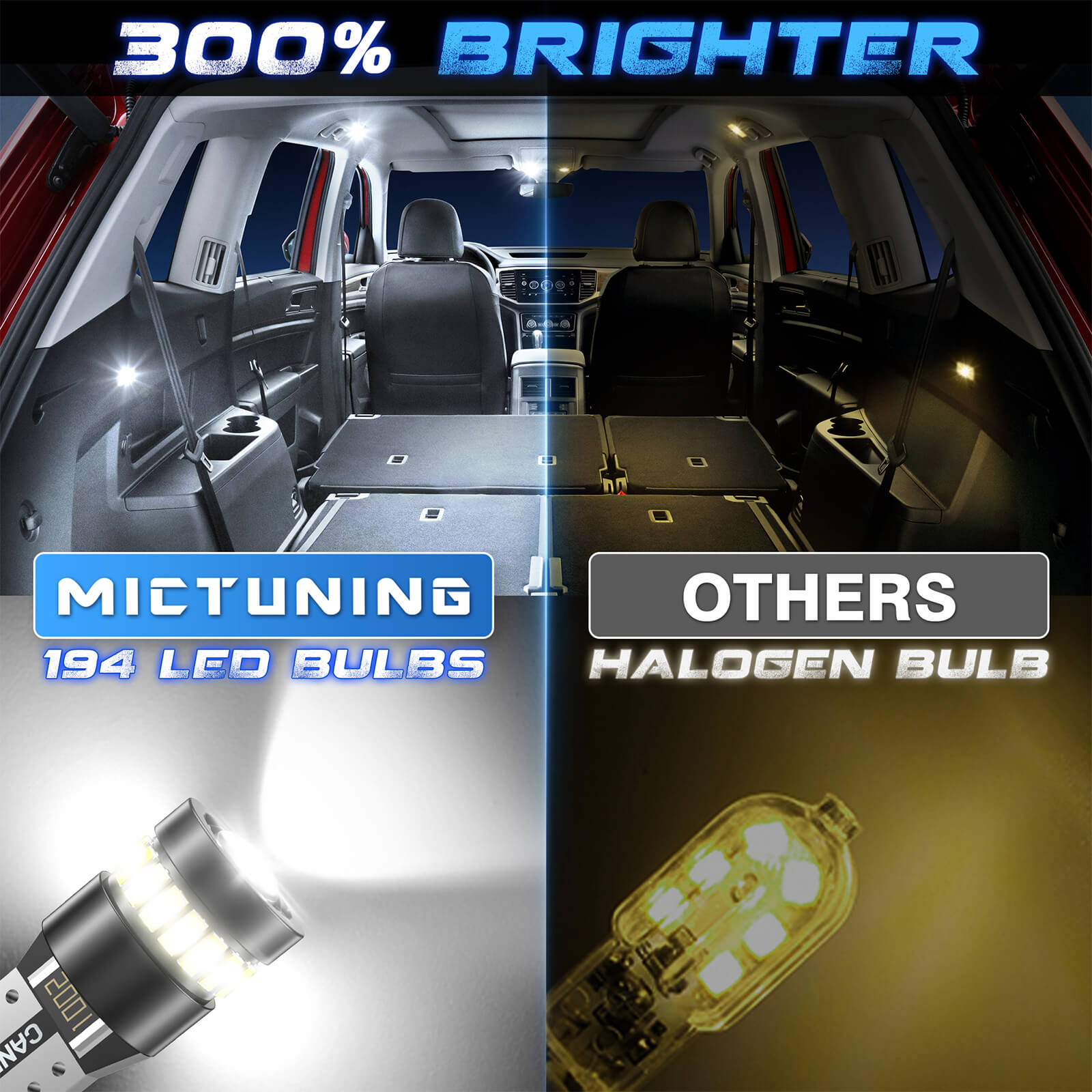 194 LED Bulbs Car T10 LED Bulbs for License Plate Light 168 175 2825 W5W T10, 3014SMD Chipsets 6000K White for Car Dome Door Map Dash Courtesy Cargo License Plate Lights,2pcs/10pcs