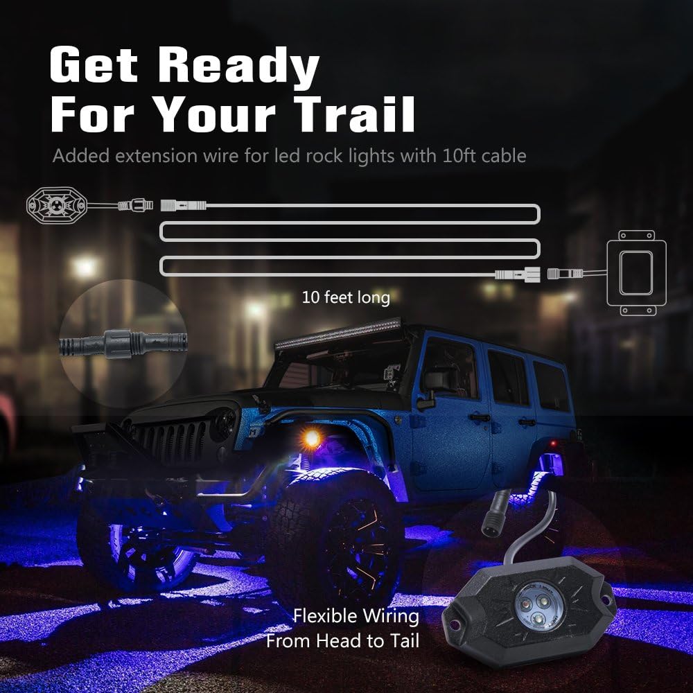 10FT 4Pin Extension Wire Cable (2PCS) - Only for 2nd-GEN(CM) RGB, and P1S P8 P8Y P1Y P1C Series Swtich Panel