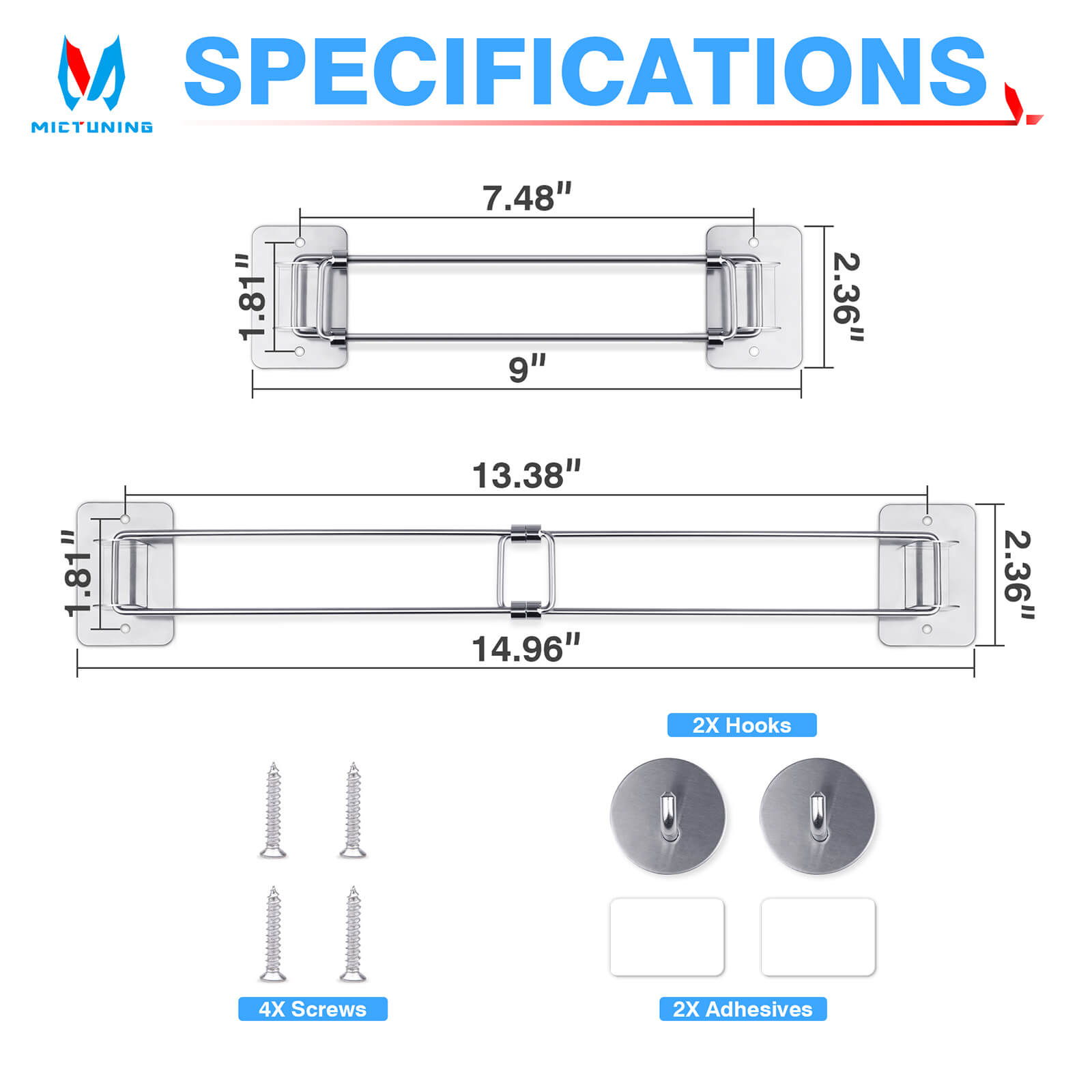 RV Shampoo Bottle Holder Fence Trailer Bathroom Corner Storage Bar, No Drilling or Screw Mount