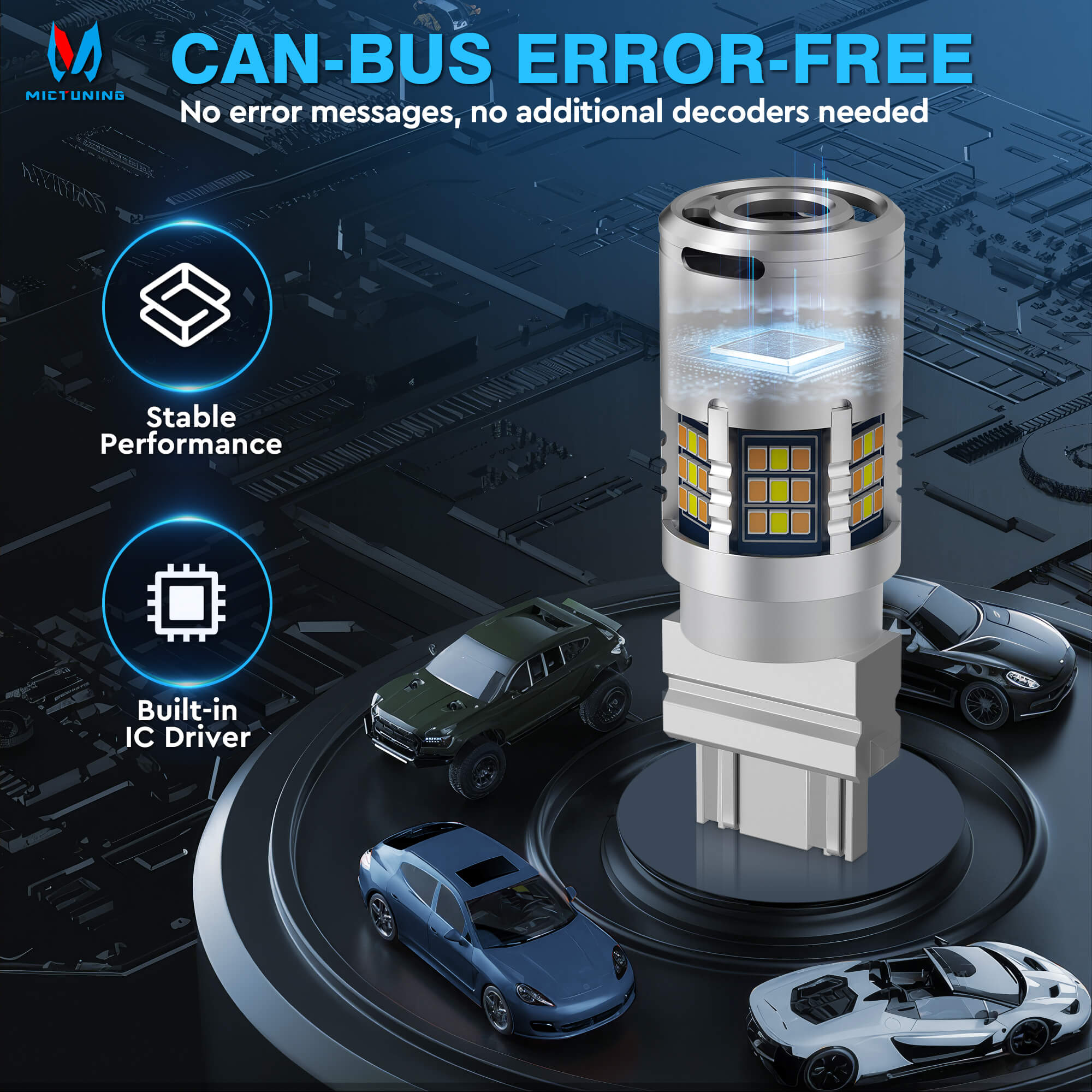 3156 3157 LED Bulbs LED Bulb Dual Color Amber White, 3056 3356 3057 Backup Light Bulbs Canbus Error Free for Reverse Tail DRL Turn Signal Light (Pack of 2)