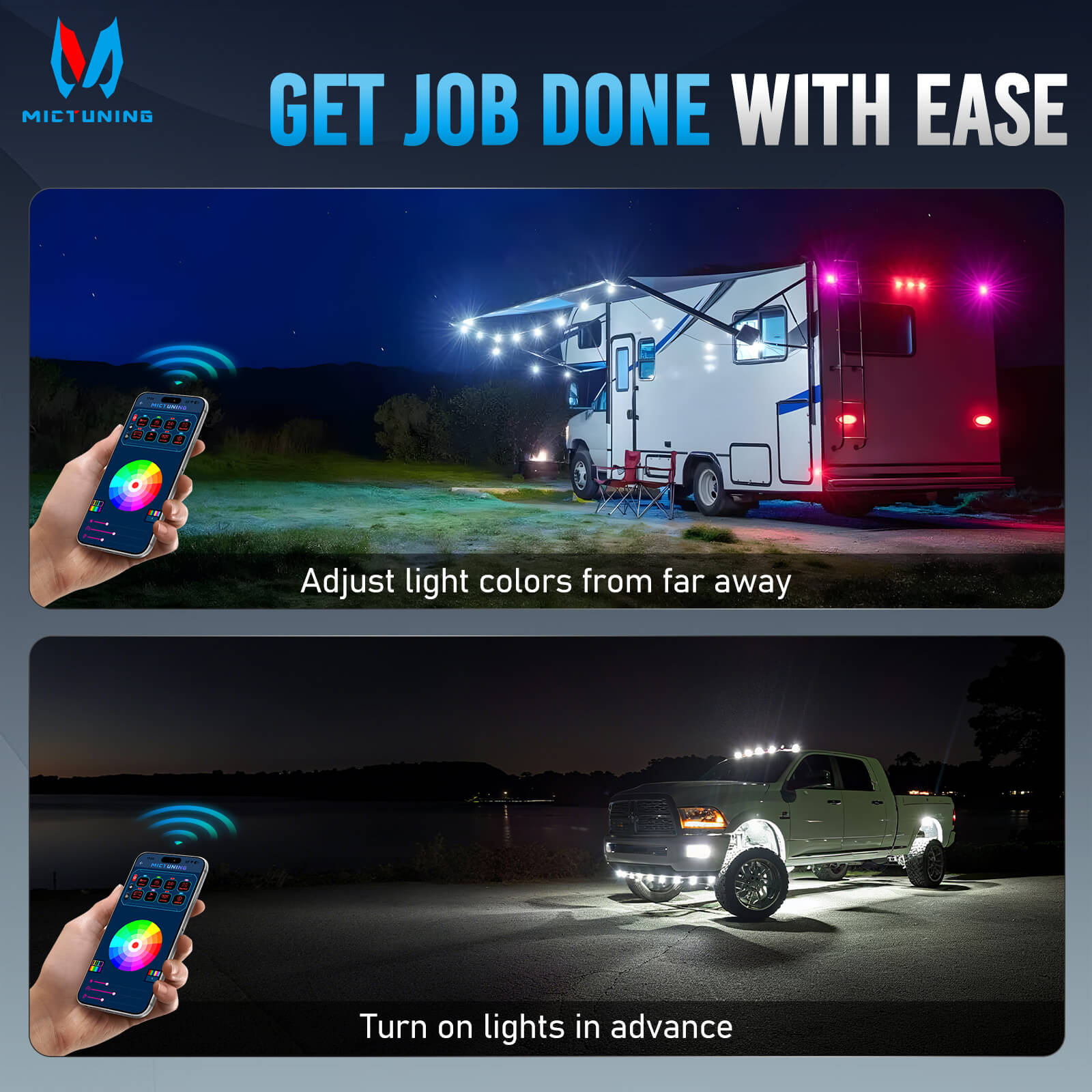 Upgraded P1Y RGB Switch Panel with Wireless Remote+App Control, 6/8/12 Gang, Circuit Box Toggle Switch Momentary Circuit 230FT Control Relay System