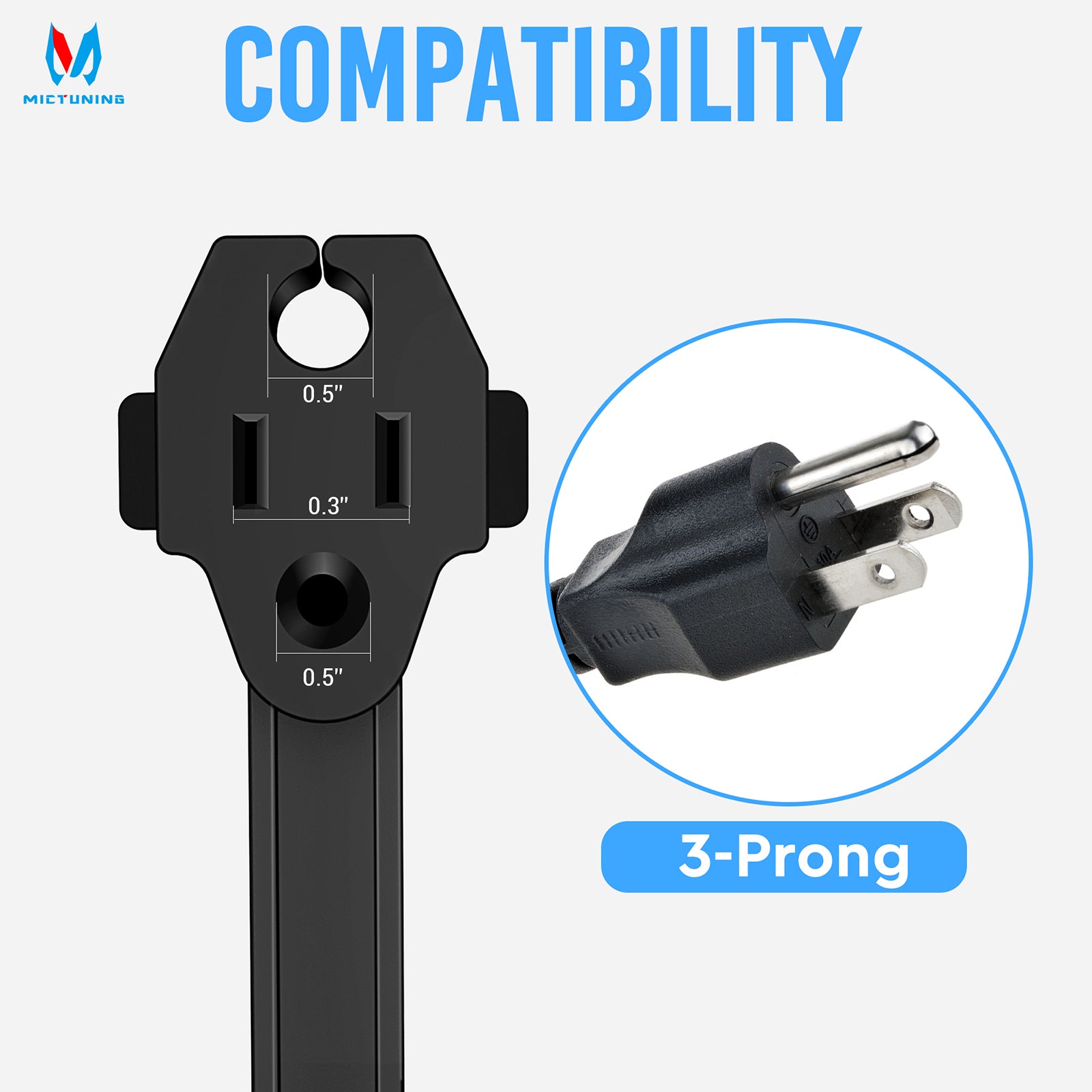 Prong Protector Outdoor Plug Cover for 3-Prong 120V Outdoor Extension Cord Shield Cap End for Heater Block Trickle Charger Power Cable