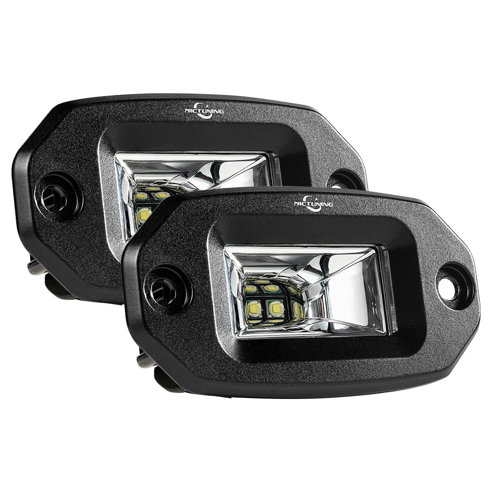 2x 20W Flush Mount LED Pods, Flood LED Work Light Bar, Offroad Backup Driving Fog Lamp 2x 20W Flush Mount LED Pods, Flood LED Work Light Bar, Offroad Backup Driving Fog Lamp