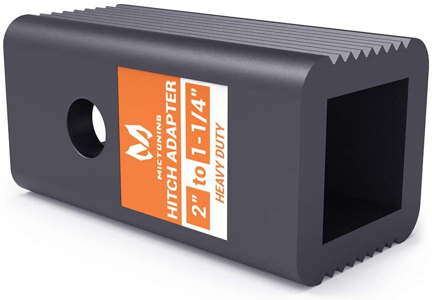 2'' Class III/IV to 1-1/4'' Class I/II Receiver Hitch Adapter Insert Sleeve Mount Adapter - 2'' to 1.25'' Receiver Reducer Converter