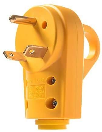 125V 30Amp Heavy Duty Male Plug RV Replacement with Ergonomic Handle