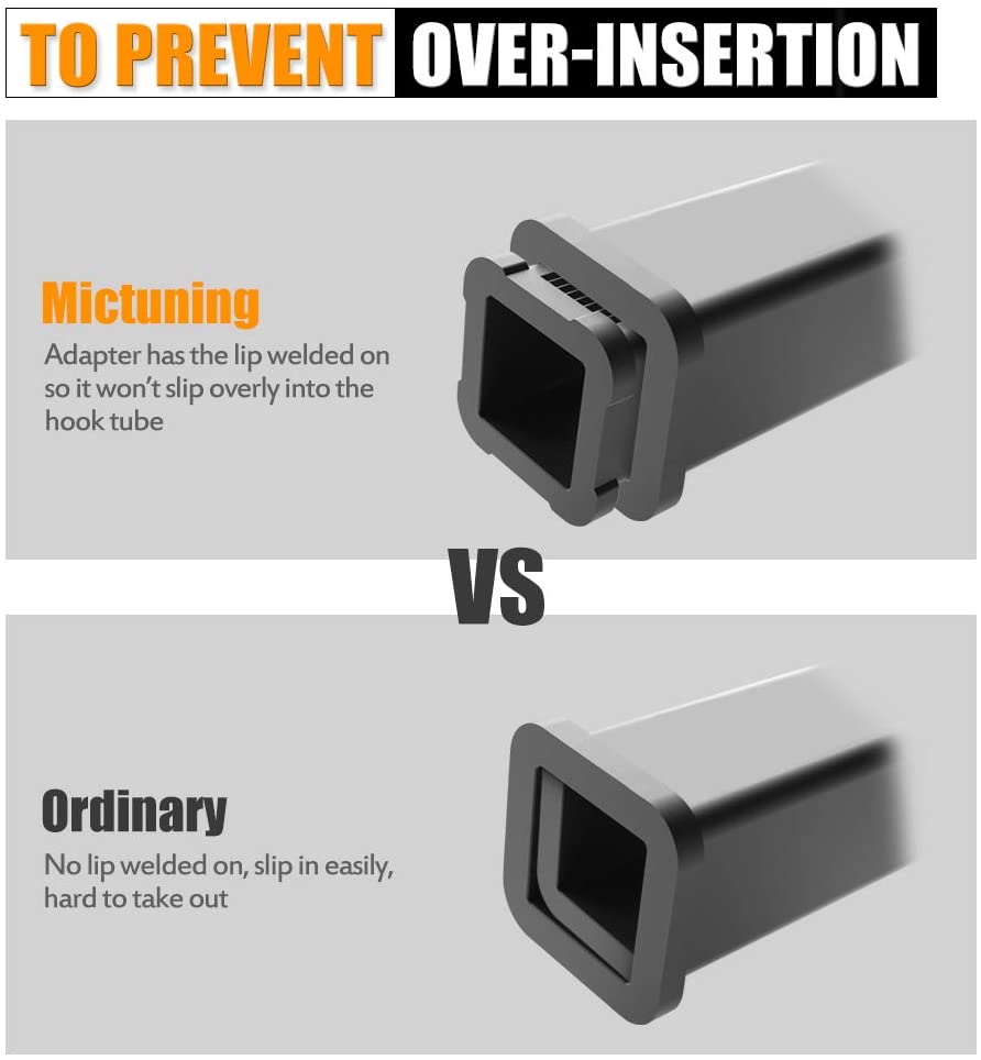 2-1/2'' Class V to 2'' Class III and IV Trailer Hitch Receiver Adapter Reducer 2.5'' to 2'' Sleeve Convertor