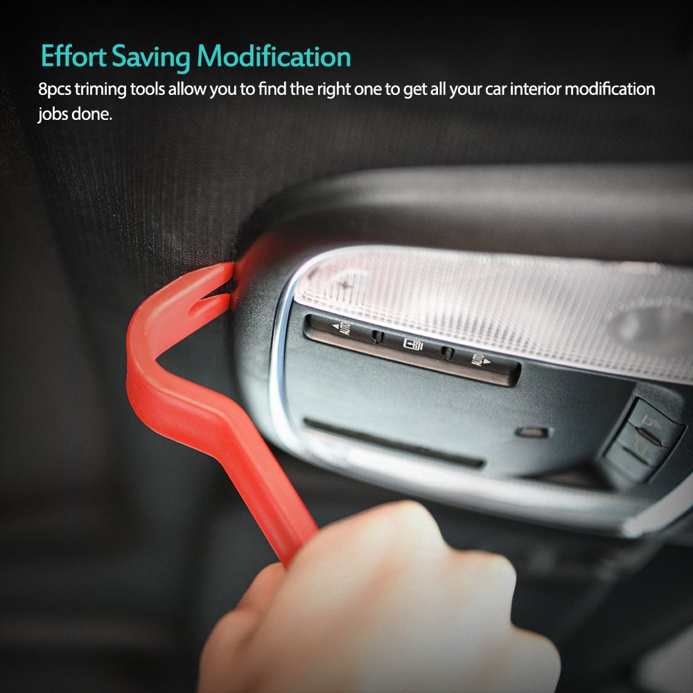 8PCS Auto Trim Removal Tool Set for Car Audio Dash Door Panel Window Molding Fastener Remover Tool Kit