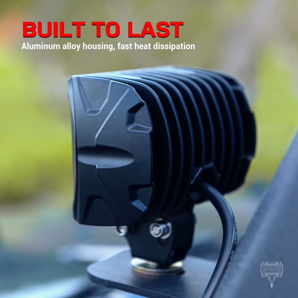 K1 LED Light Pods 2Pcs 4 Inch 18W Off Road Spot Flood LED Light Bar 1620lm