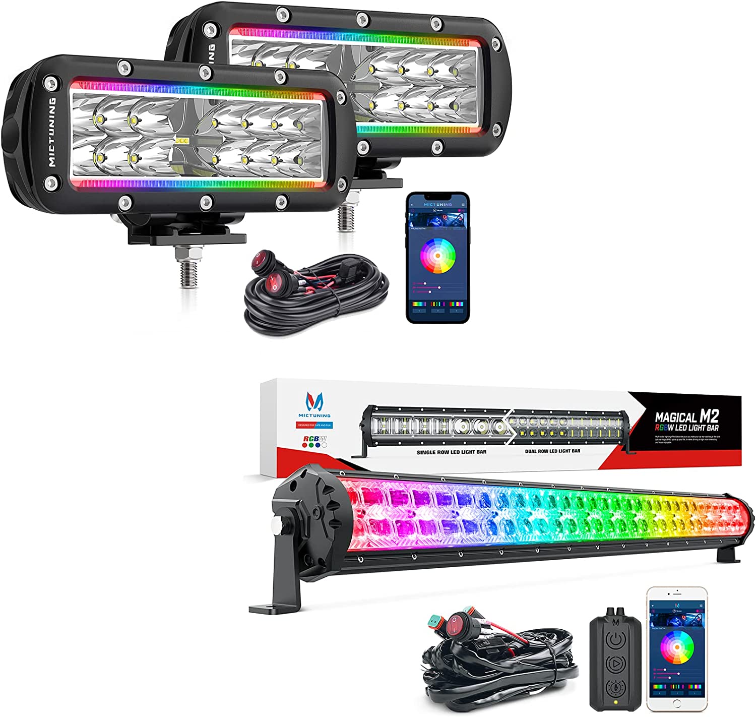 Dual Row RGB Light Bars