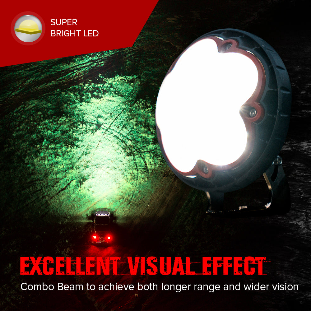 F1 2pcs 5.6" LED work light 55w 4950LM combo led driving lamp for Jeep SUV ATV Truck Boat