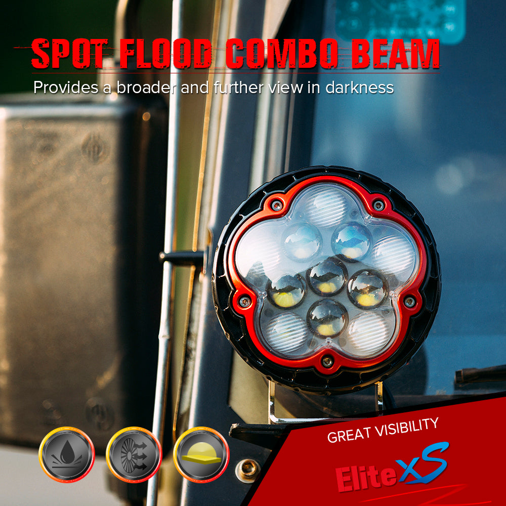 F1 2pcs 5.6" LED work light 55w 4950LM combo led driving lamp for Jeep SUV ATV Truck Boat