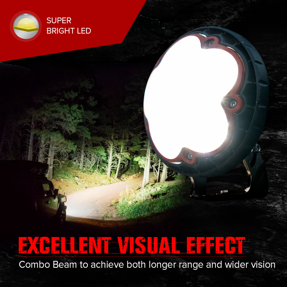 F1 2pcs 5.6" LED work light 55w 4950LM combo led driving lamp for Jeep SUV ATV Truck Boat