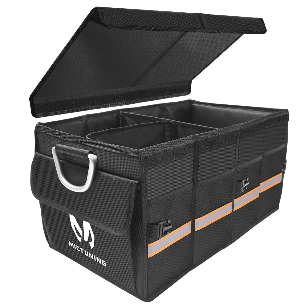Collapsible Car Trunk Organizer with Multi Compartments and