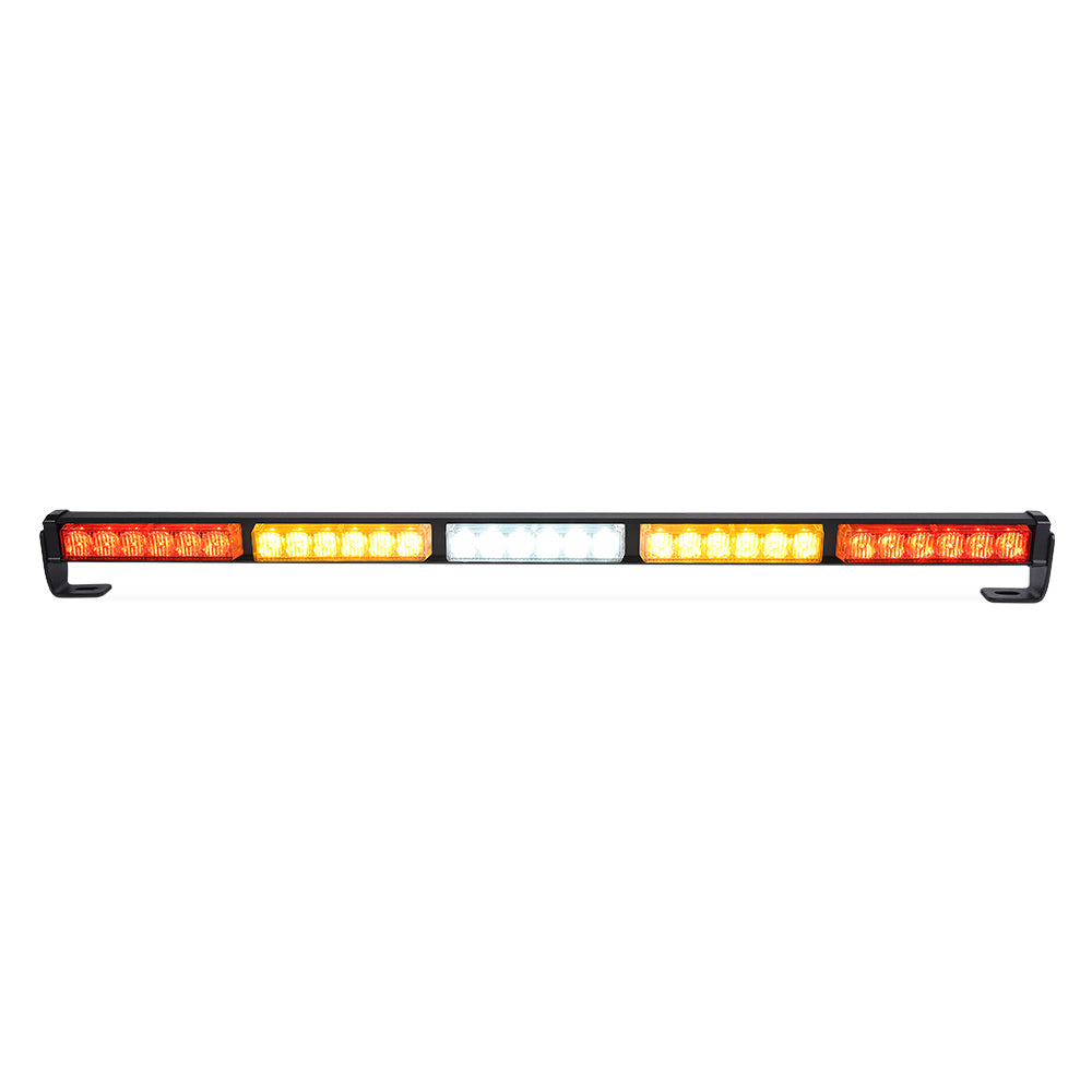 30 LED Rear Chase Strobe Light Bar w/Running Turn Signal Brake Reverse  Light Red Amber White