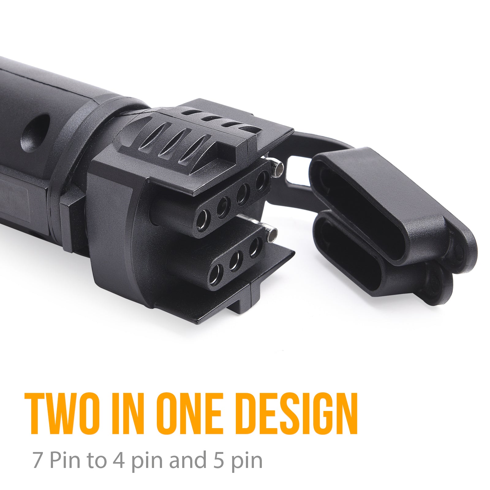 Trailer RV Boat Adapter 7 Way to 4 Way & 5 Way Plug 12V Flat Blade Plug