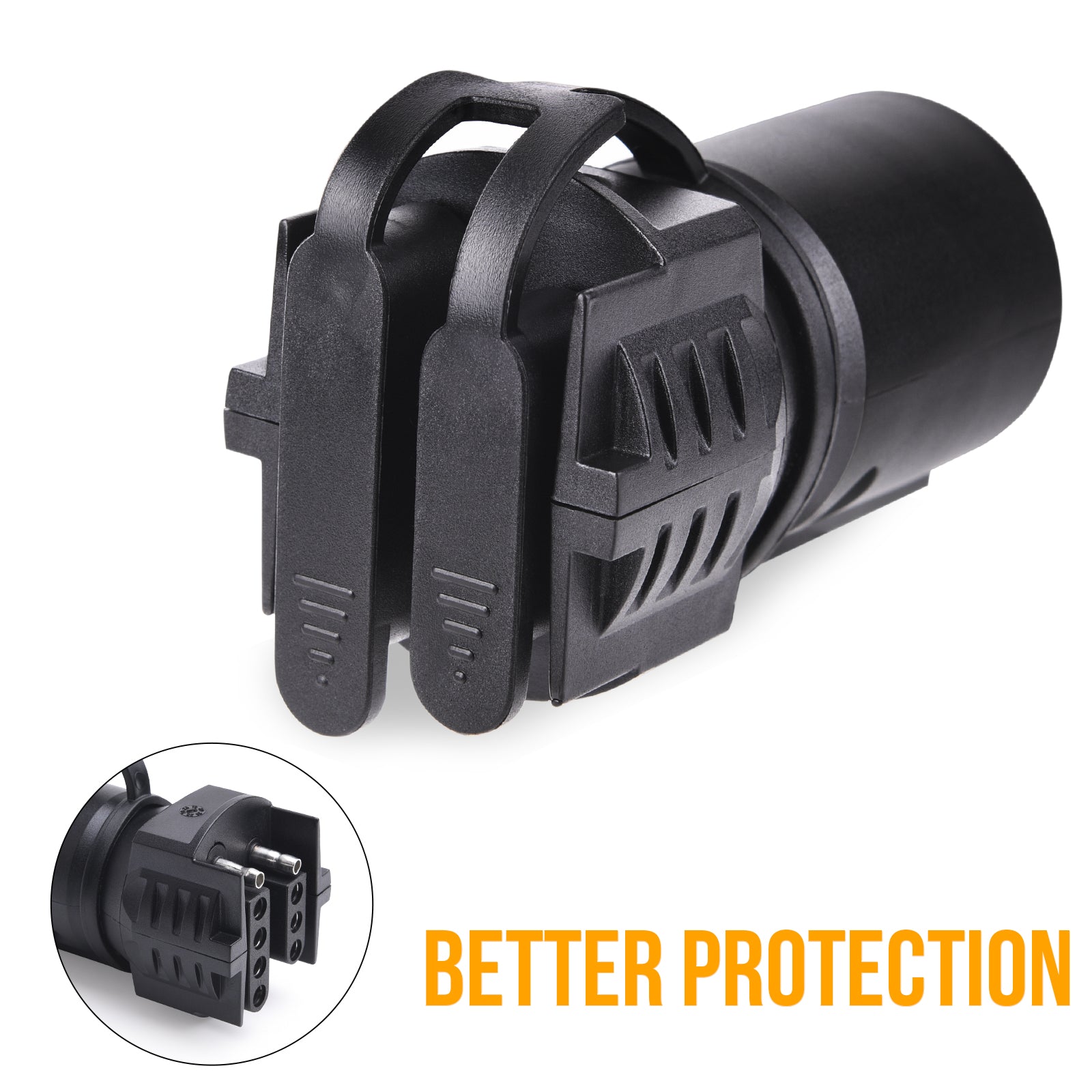 Trailer RV Boat Adapter 7 Way to 4 Way & 5 Way Plug 12V Flat Blade Plug