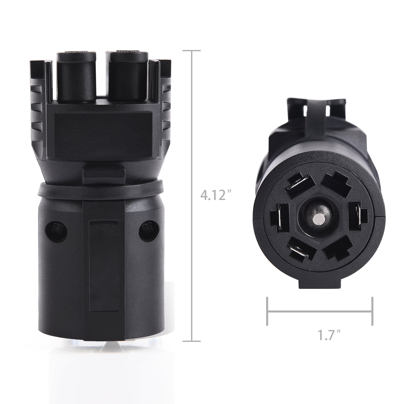 Trailer RV Boat Adapter 7 Way to 4 Way & 5 Way Plug 12V Flat Blade Plug