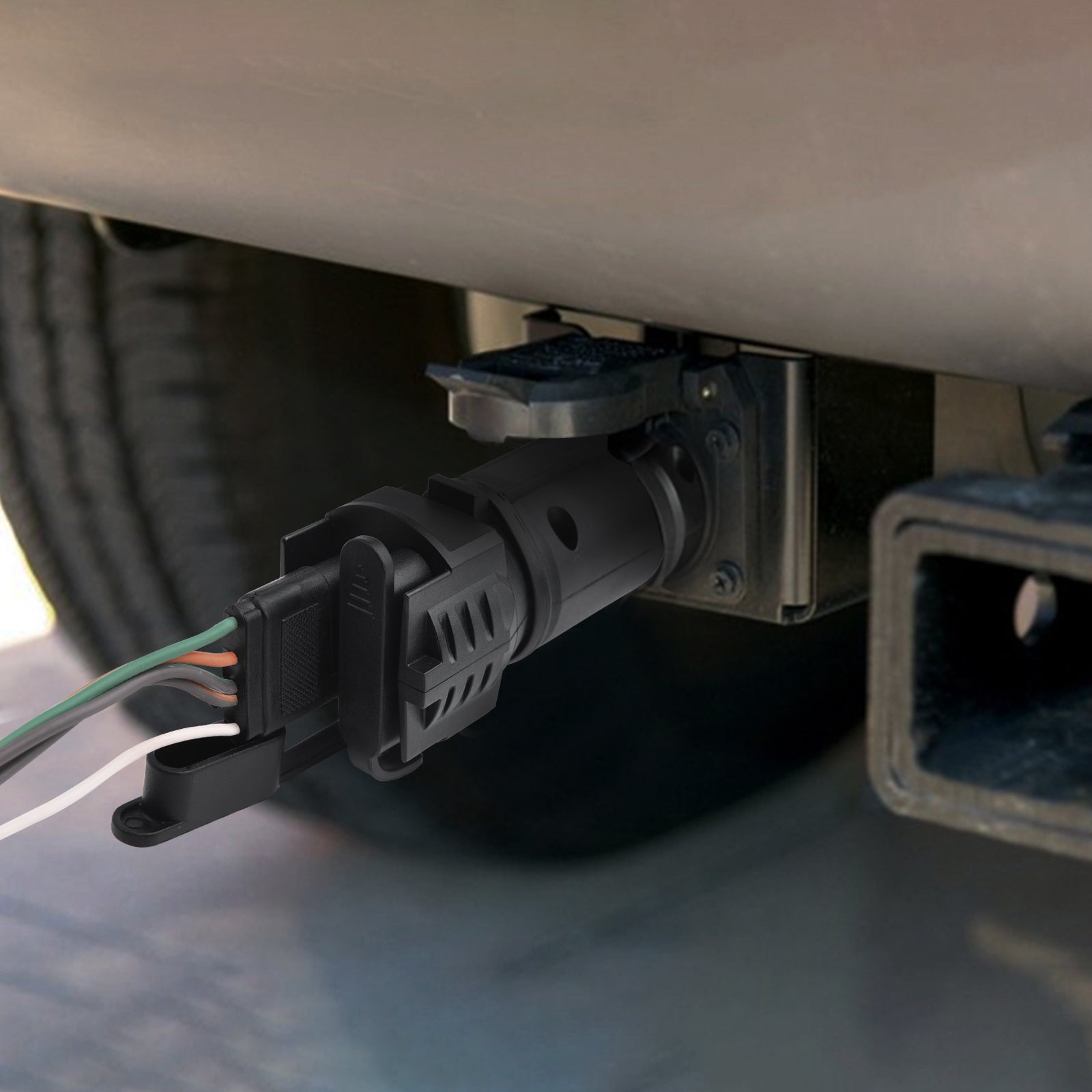 Trailer RV Boat Adapter 7 Way to 4 Way & 5 Way Plug 12V Flat Blade Plug