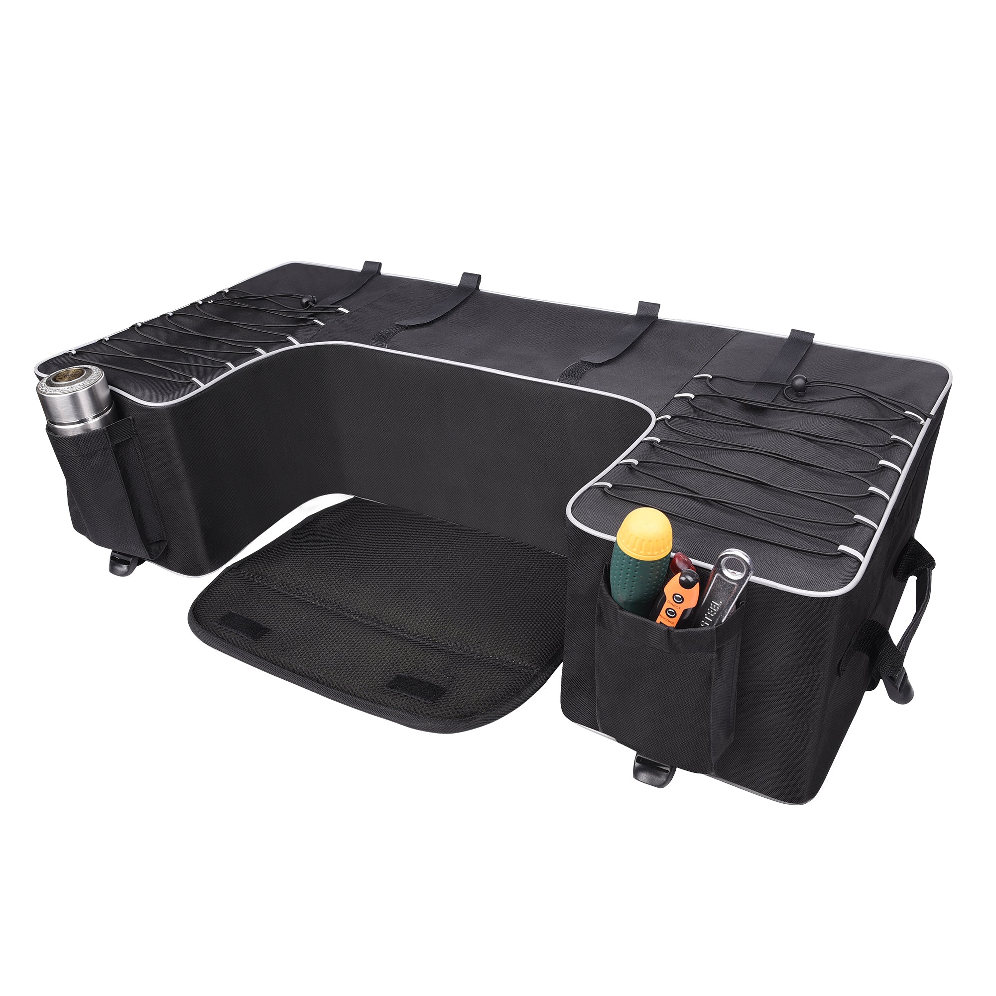 ATV Seat Bag ATV Storage Cargo Rear Bags Waterproof Zipper