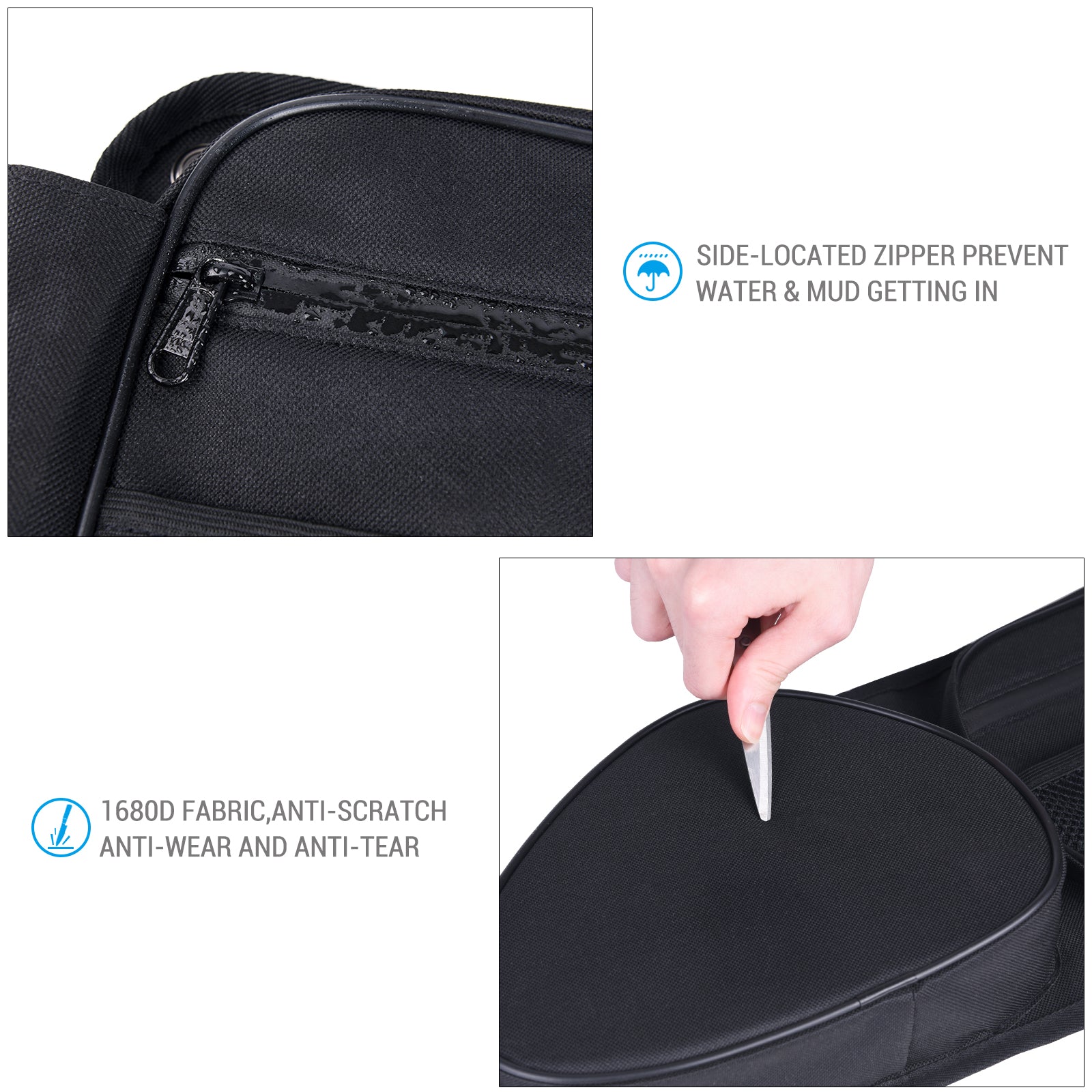 RZR Side Door Bags UTV Front Door Side Storage Bag Set with Knee Protection Pad & Cup Holder